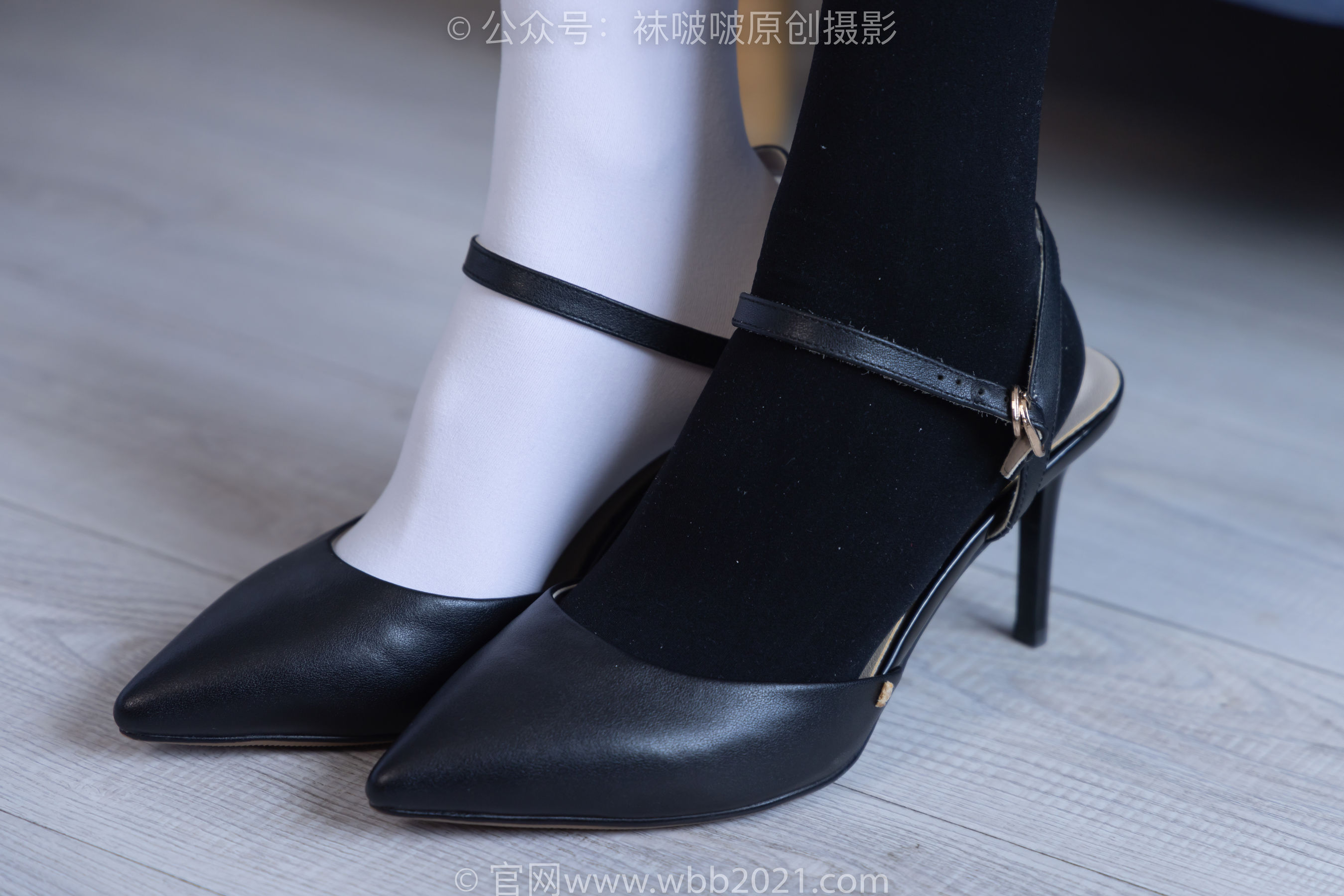 View - BoBoSocks袜啵啵 - Chiness Model  No.264 果冻 -高跟鞋、贝壳头板鞋、黑丝大腿袜、白丝大腿袜 - 图库库