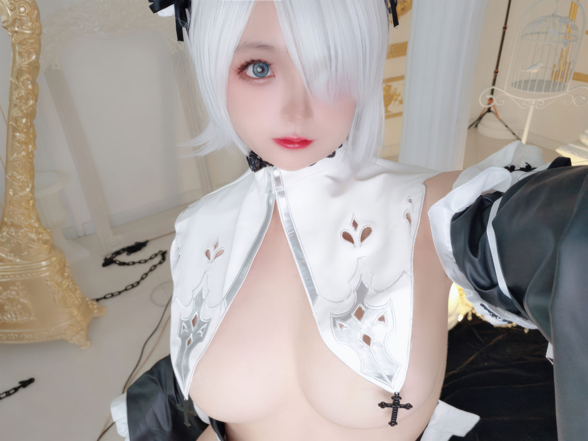 Cosplay 日奈娇 - 2B奶盖女仆 - 图库库