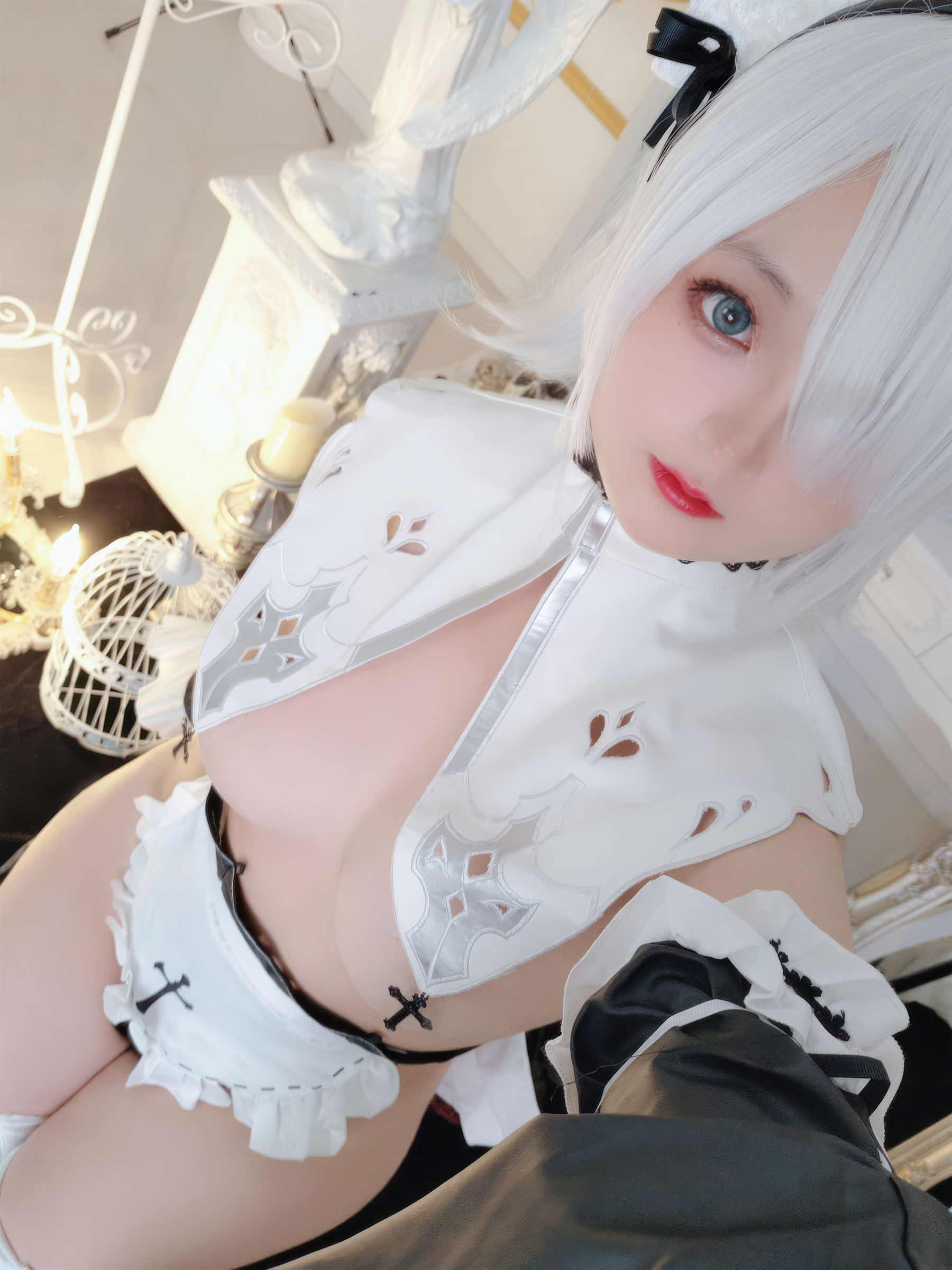 Cosplay 日奈娇 - 2B奶盖女仆 - 图库库