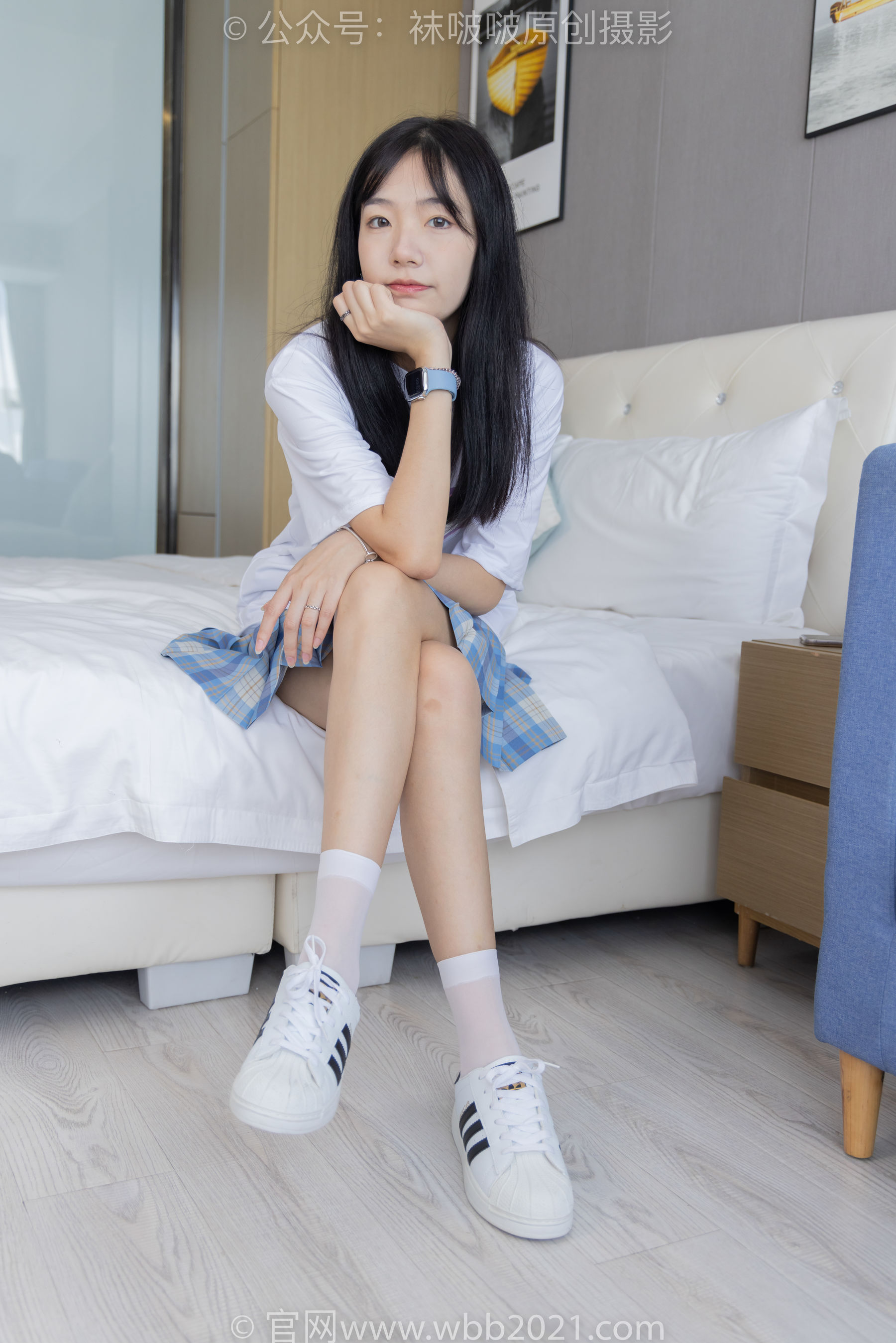 View - BoBoSocks袜啵啵 - Chiness Model  No.414 小甜豆 -板鞋、帆布鞋、短白丝、船袜 - 图库库