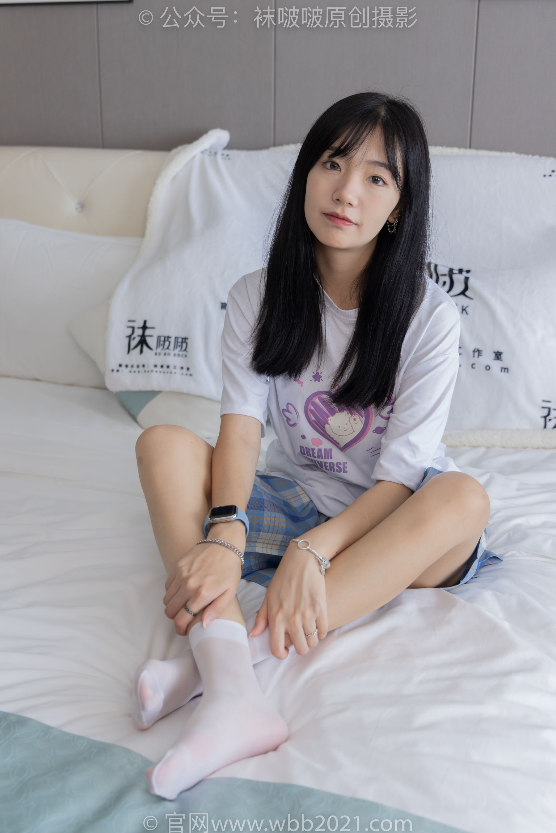 View - BoBoSocks袜啵啵 - Chiness Model  No.414 小甜豆 -板鞋、帆布鞋、短白丝、船袜 - 图库库