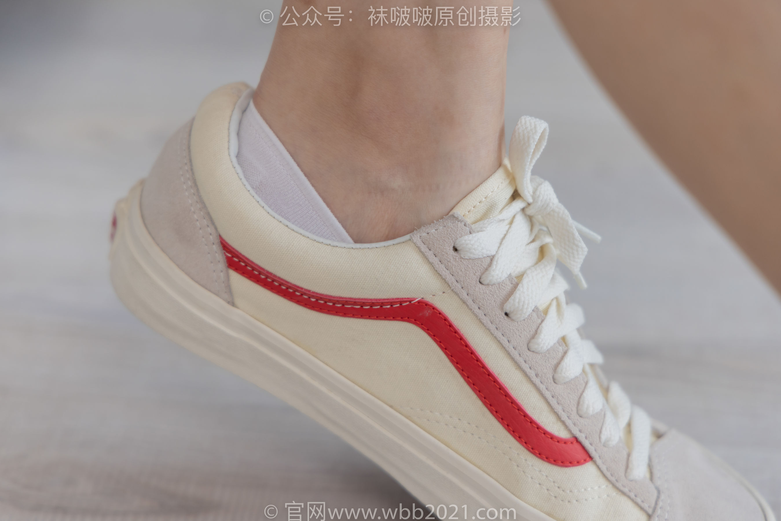 View - BoBoSocks袜啵啵 - Chiness Model  No.414 小甜豆 -板鞋、帆布鞋、短白丝、船袜 - 图库库