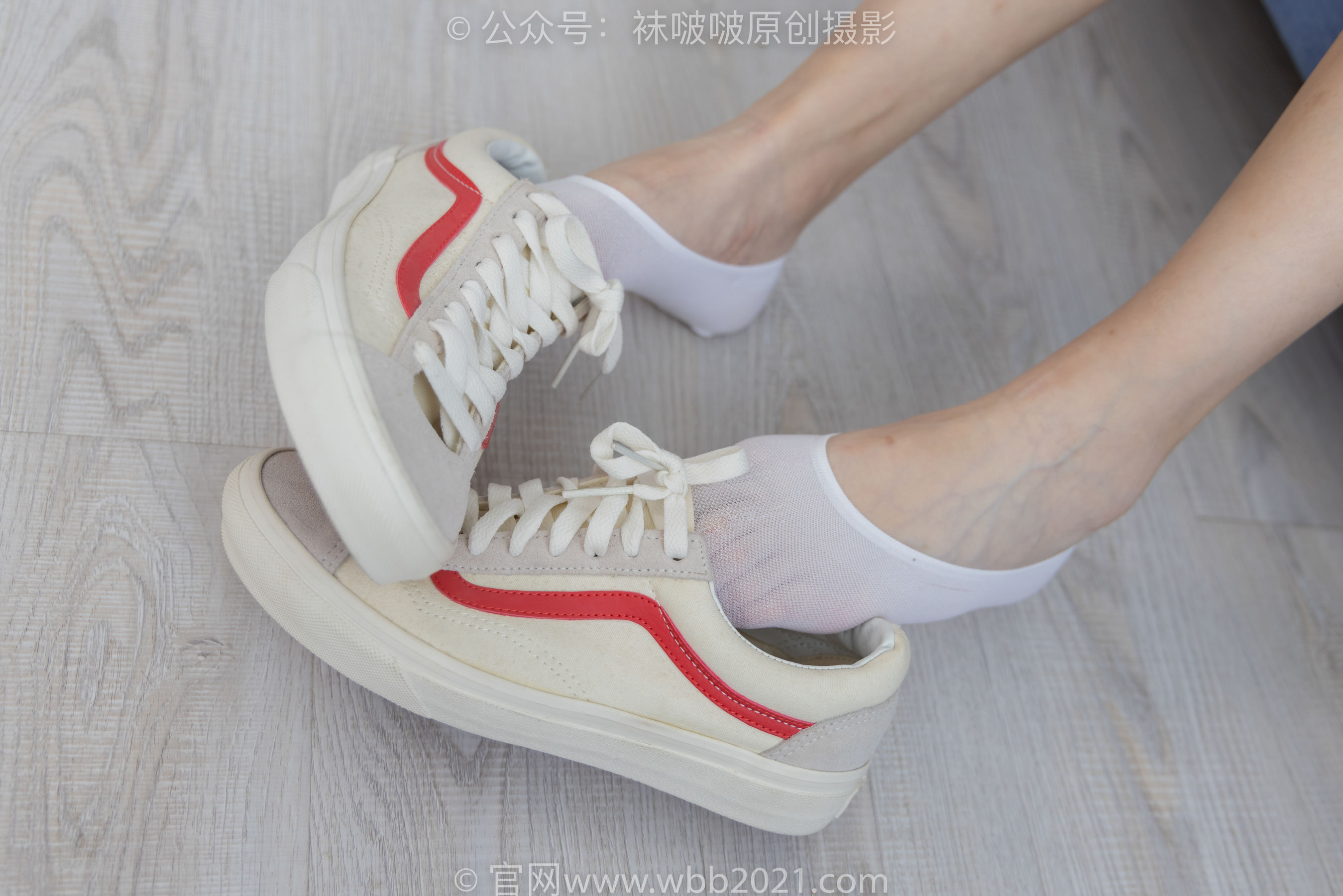 View - BoBoSocks袜啵啵 - Chiness Model  No.414 小甜豆 -板鞋、帆布鞋、短白丝、船袜 - 图库库