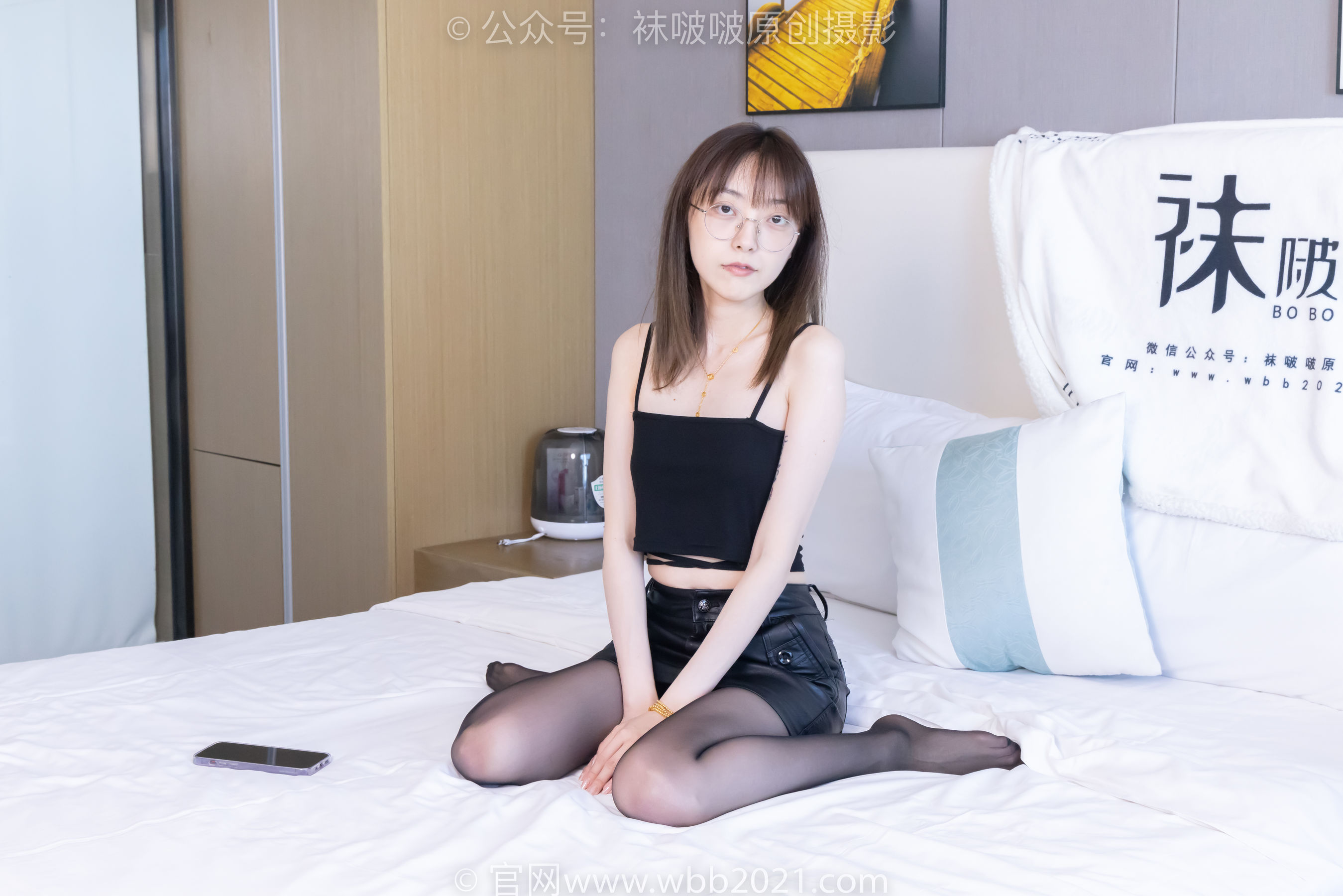 View - BoBoSocks袜啵啵 - Chiness Model  No.412 稚予 -透明高跟鞋、黑丝、裸足、裸足 - 图库库