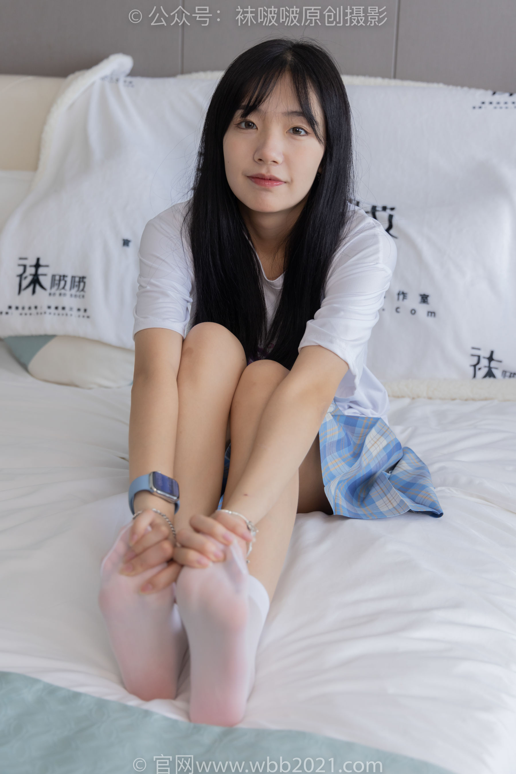 View - BoBoSocks袜啵啵 - Chiness Model  No.414 小甜豆 -板鞋、帆布鞋、短白丝、船袜 - 图库库