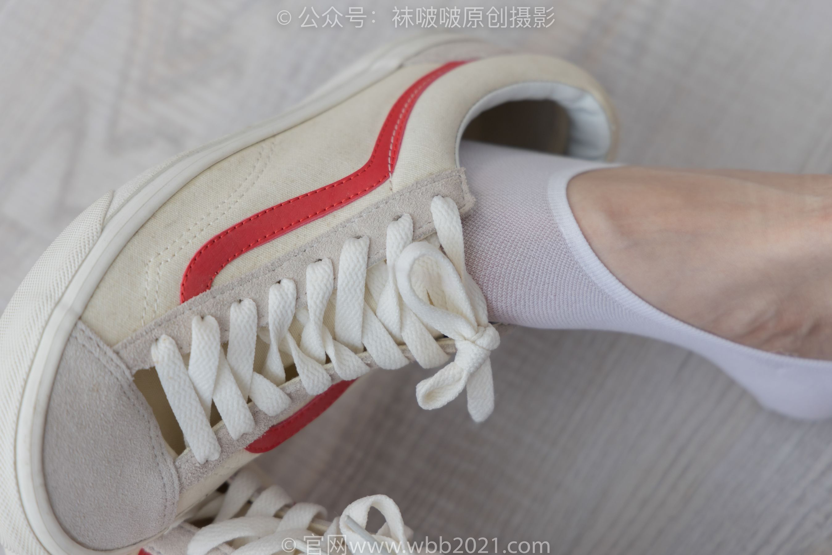 View - BoBoSocks袜啵啵 - Chiness Model  No.414 小甜豆 -板鞋、帆布鞋、短白丝、船袜 - 图库库