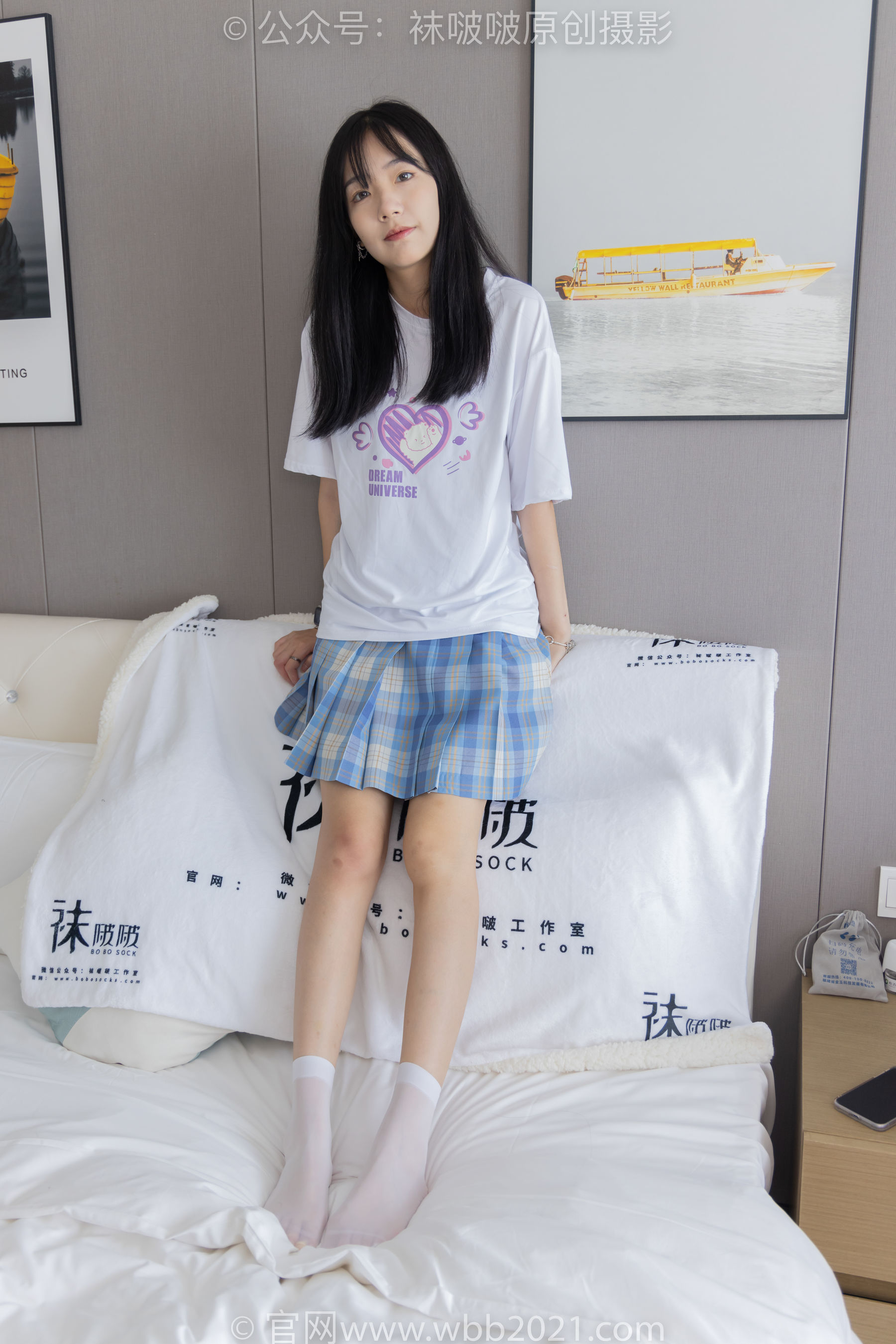 View - BoBoSocks袜啵啵 - Chiness Model  No.414 小甜豆 -板鞋、帆布鞋、短白丝、船袜 - 图库库