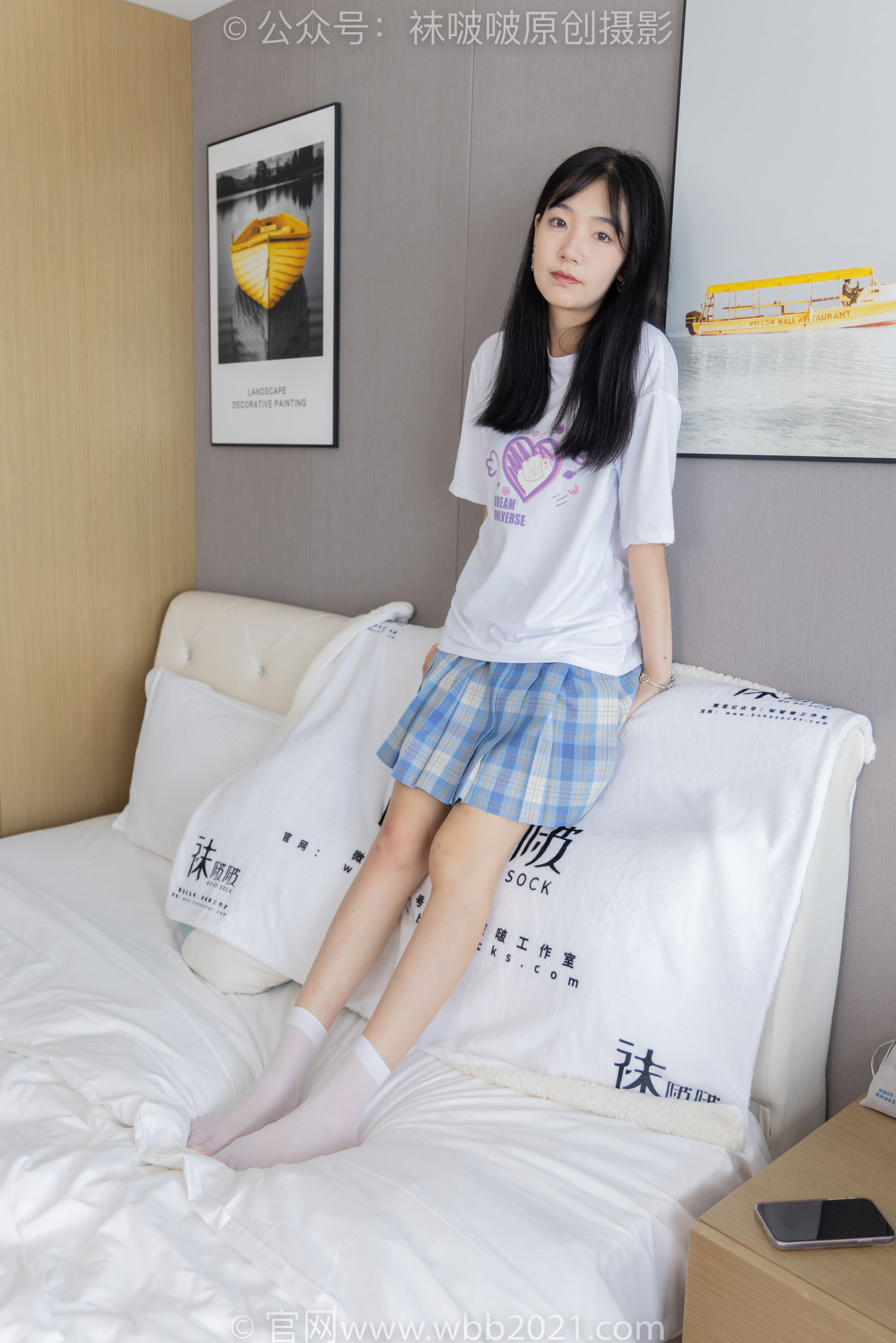 View - BoBoSocks袜啵啵 - Chiness Model  No.414 小甜豆 -板鞋、帆布鞋、短白丝、船袜 - 图库库