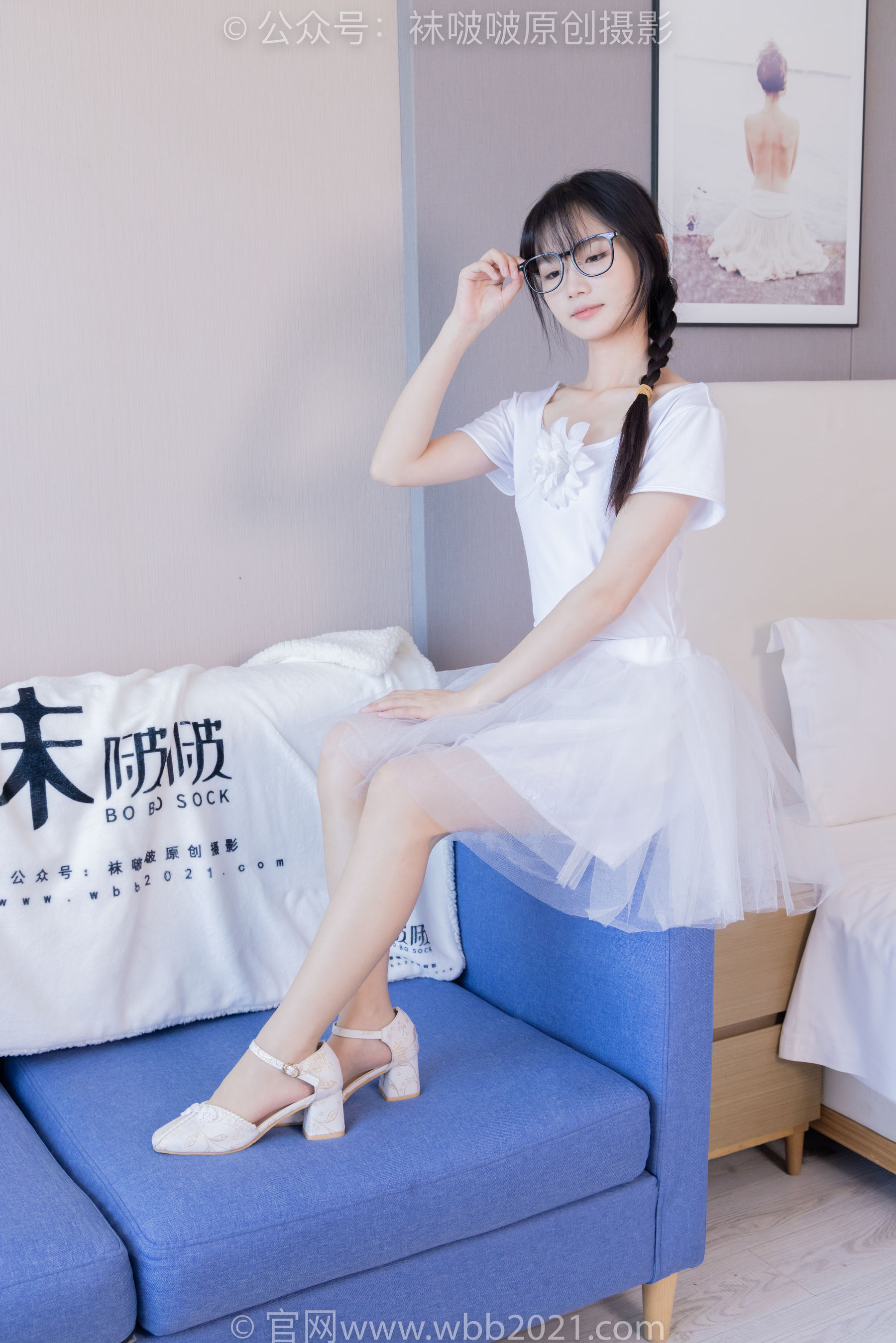 View - BoBoSocks袜啵啵 - Chiness Model  No.415 甜甜圈 -高跟鞋、油亮肉丝、芭蕾舞服 - 图库库