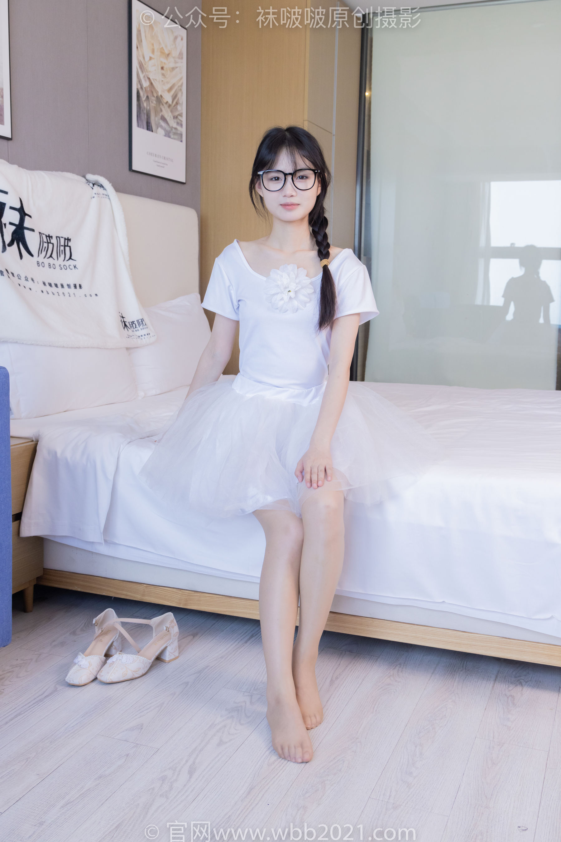 View - BoBoSocks袜啵啵 - Chiness Model  No.415 甜甜圈 -高跟鞋、油亮肉丝、芭蕾舞服 - 图库库