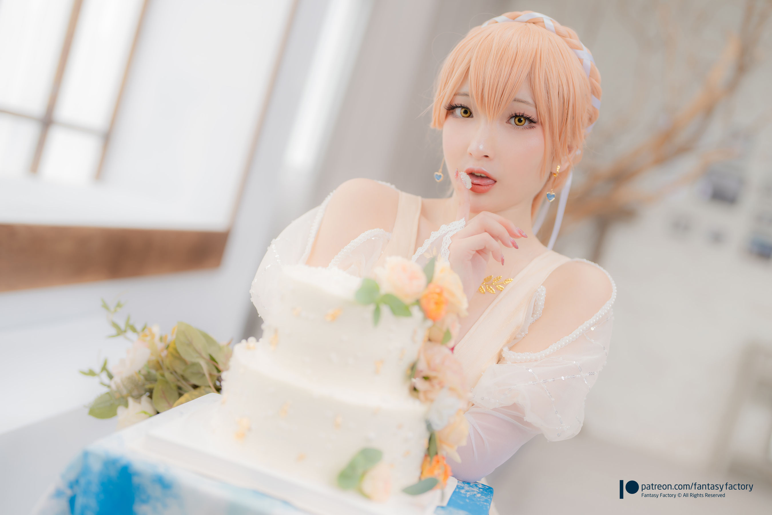Gallery - [Fantasy Factory] 小丁 Cosplay写真 - 2022.02 Ots-14 Wedding dress - 图库库
