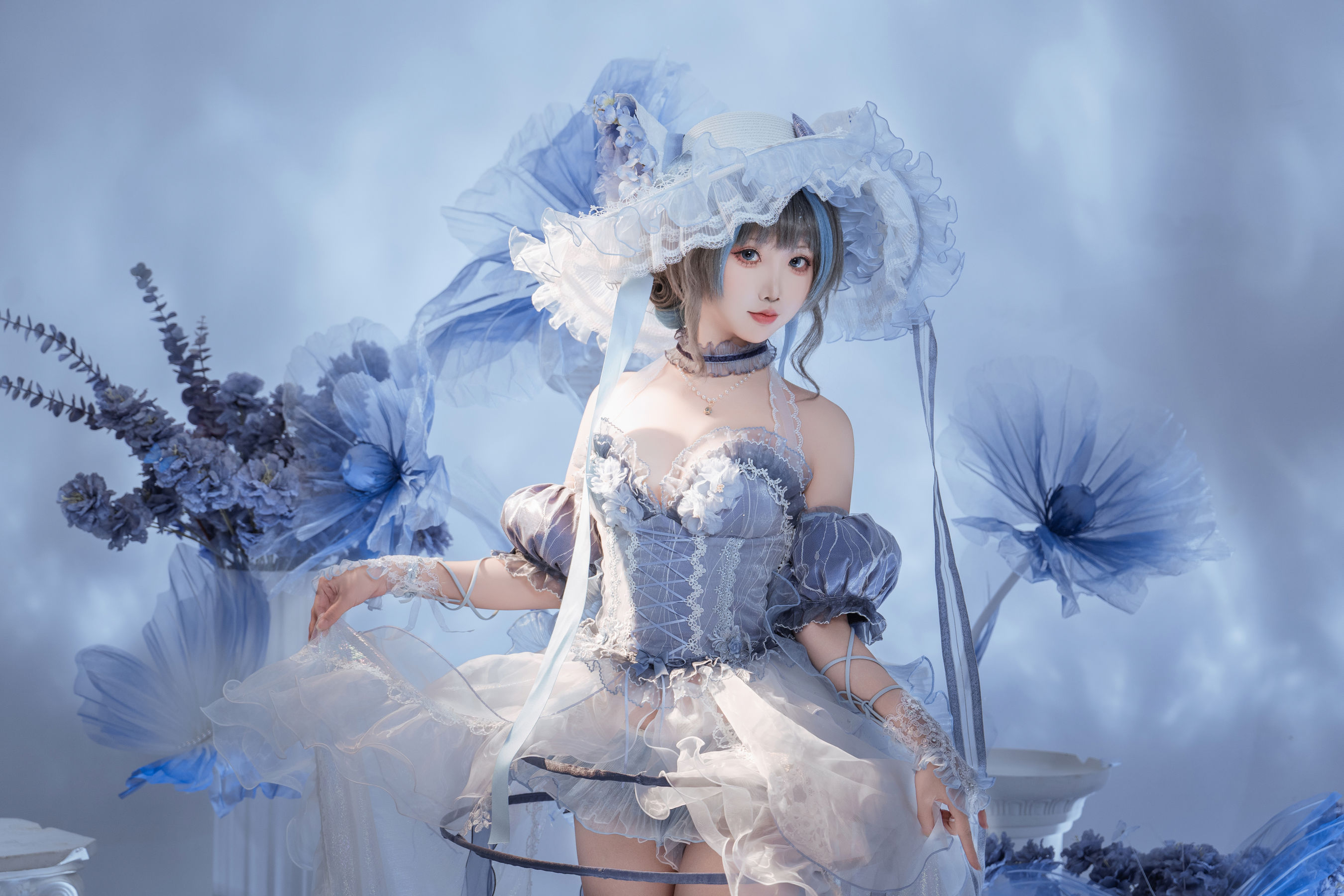 可爱人气Coser 面饼仙儿 - 碧蓝航线 柴郡礼服/(21P)