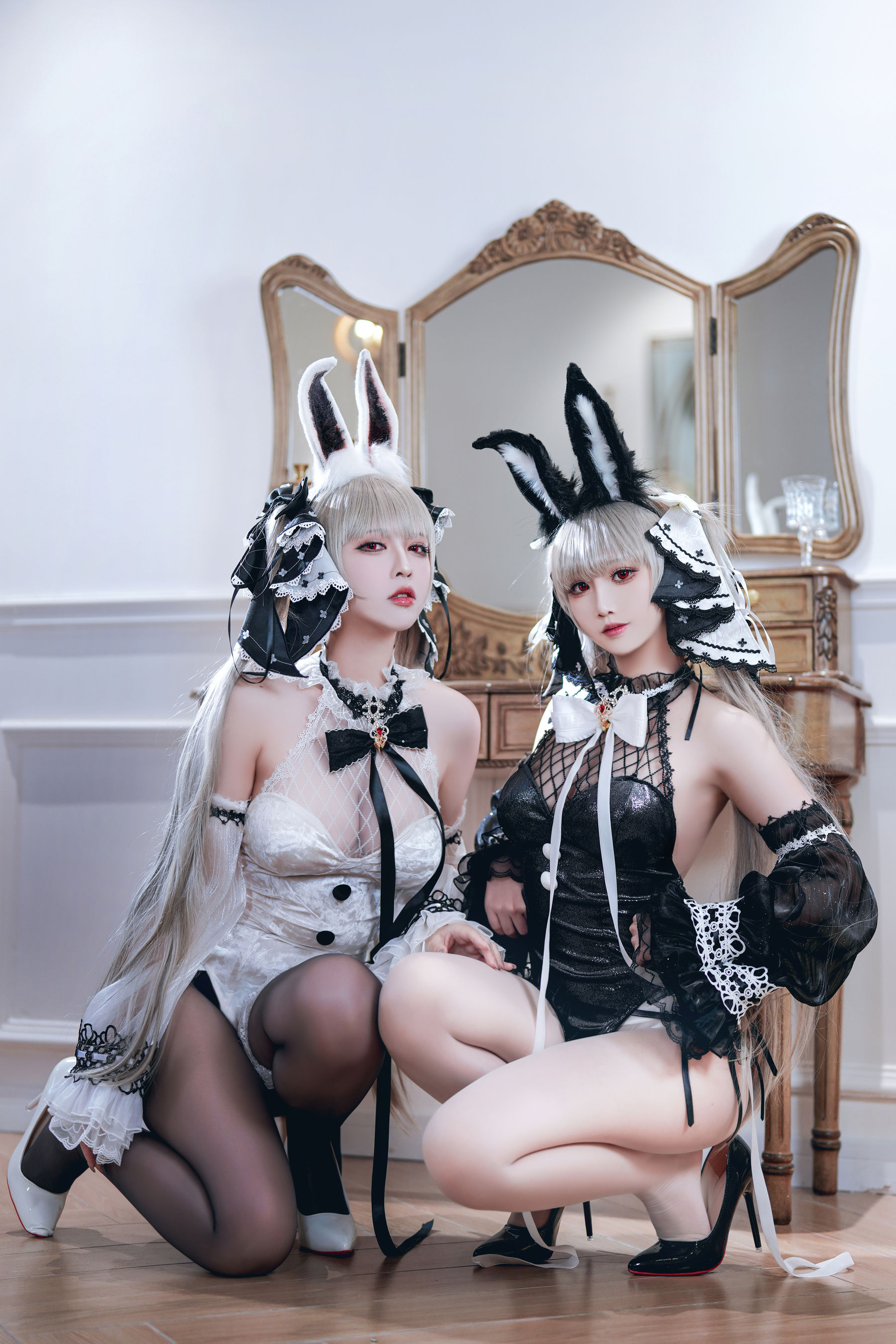 可爱人气Coser 面饼仙儿&半半子 - 碧蓝航线 可畏兔兔/(57P)