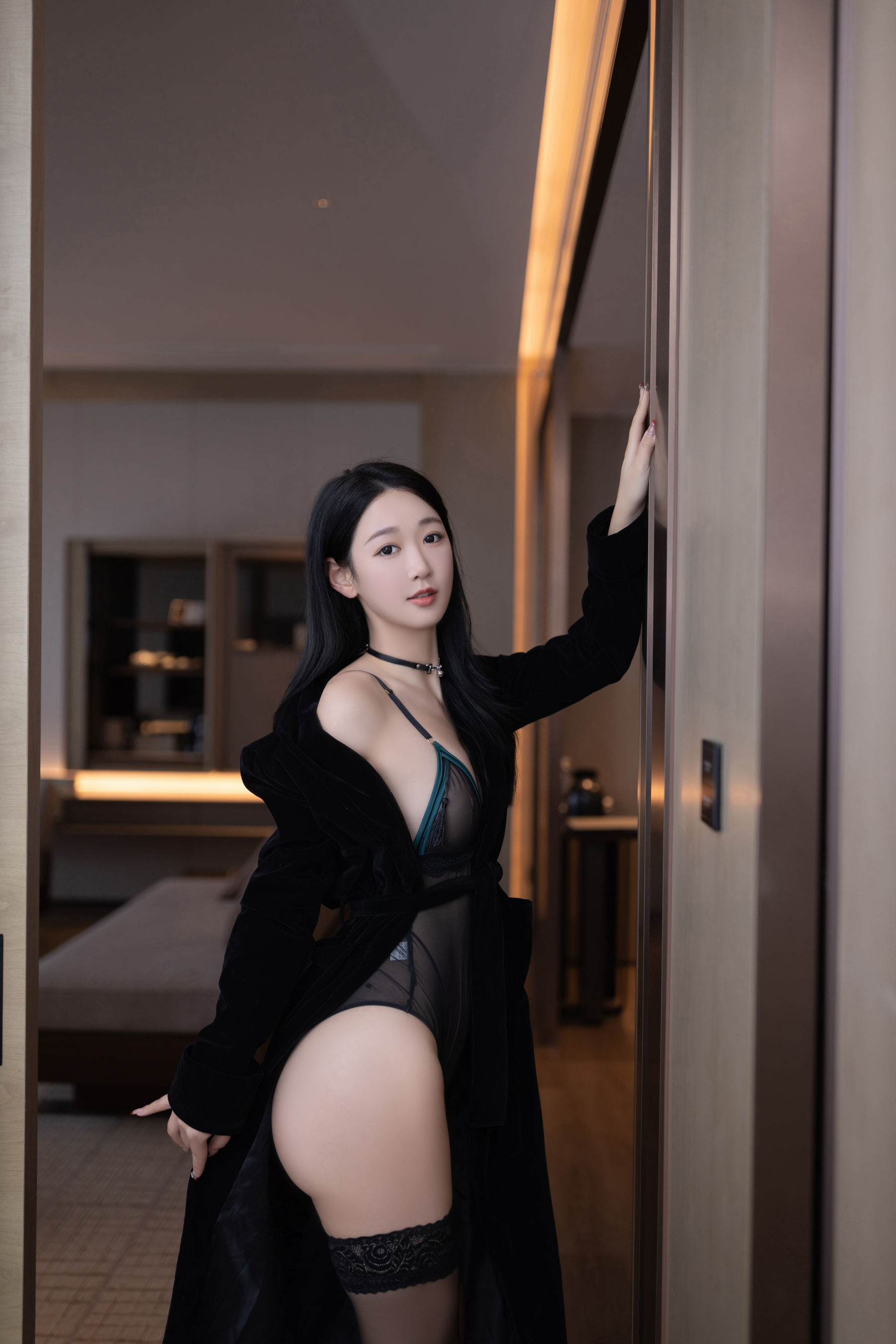 唐安琪 黑色薄纱写真/(90P)