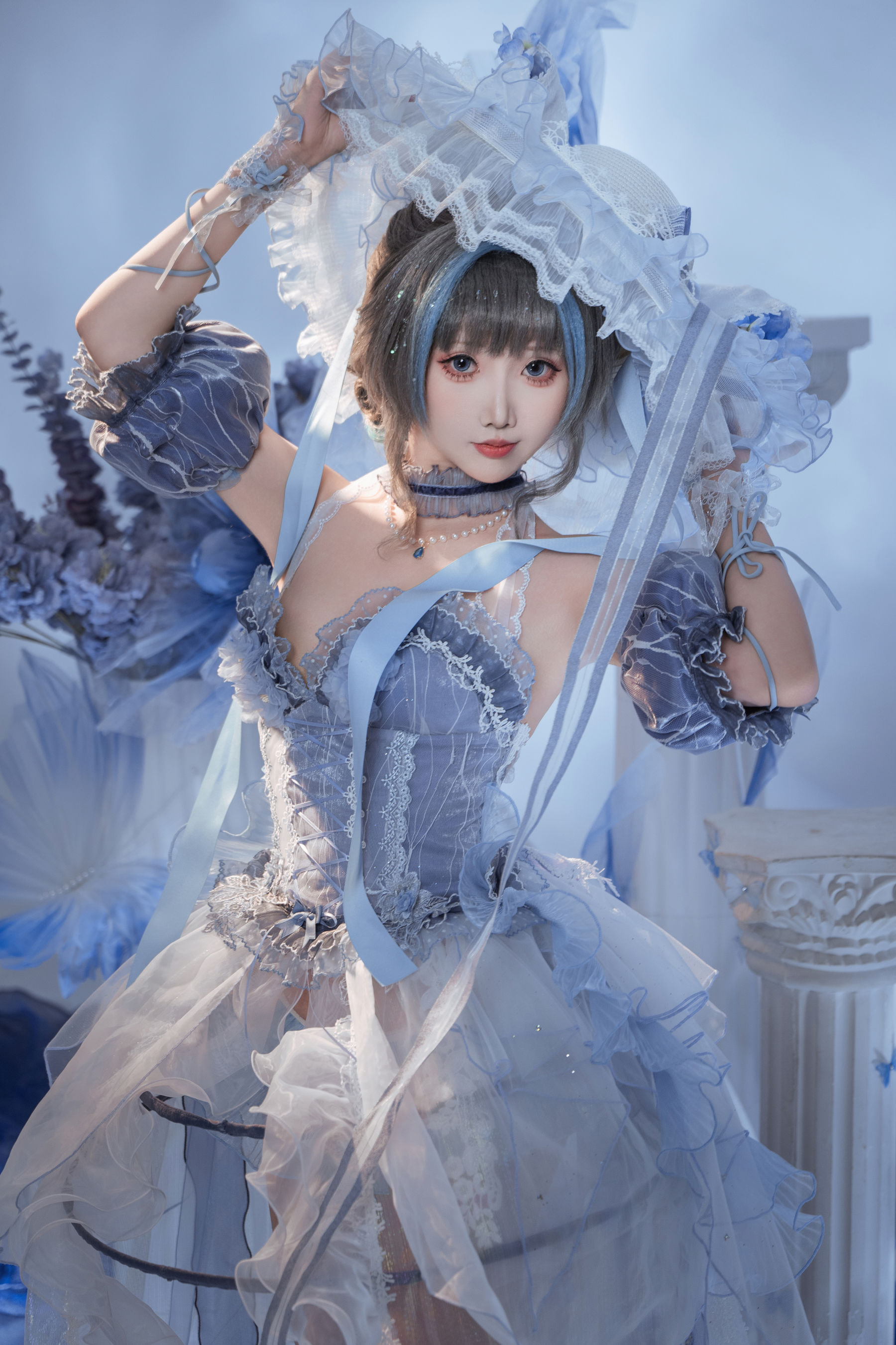 可爱人气Coser 面饼仙儿 - 碧蓝航线 柴郡礼服/(21P)