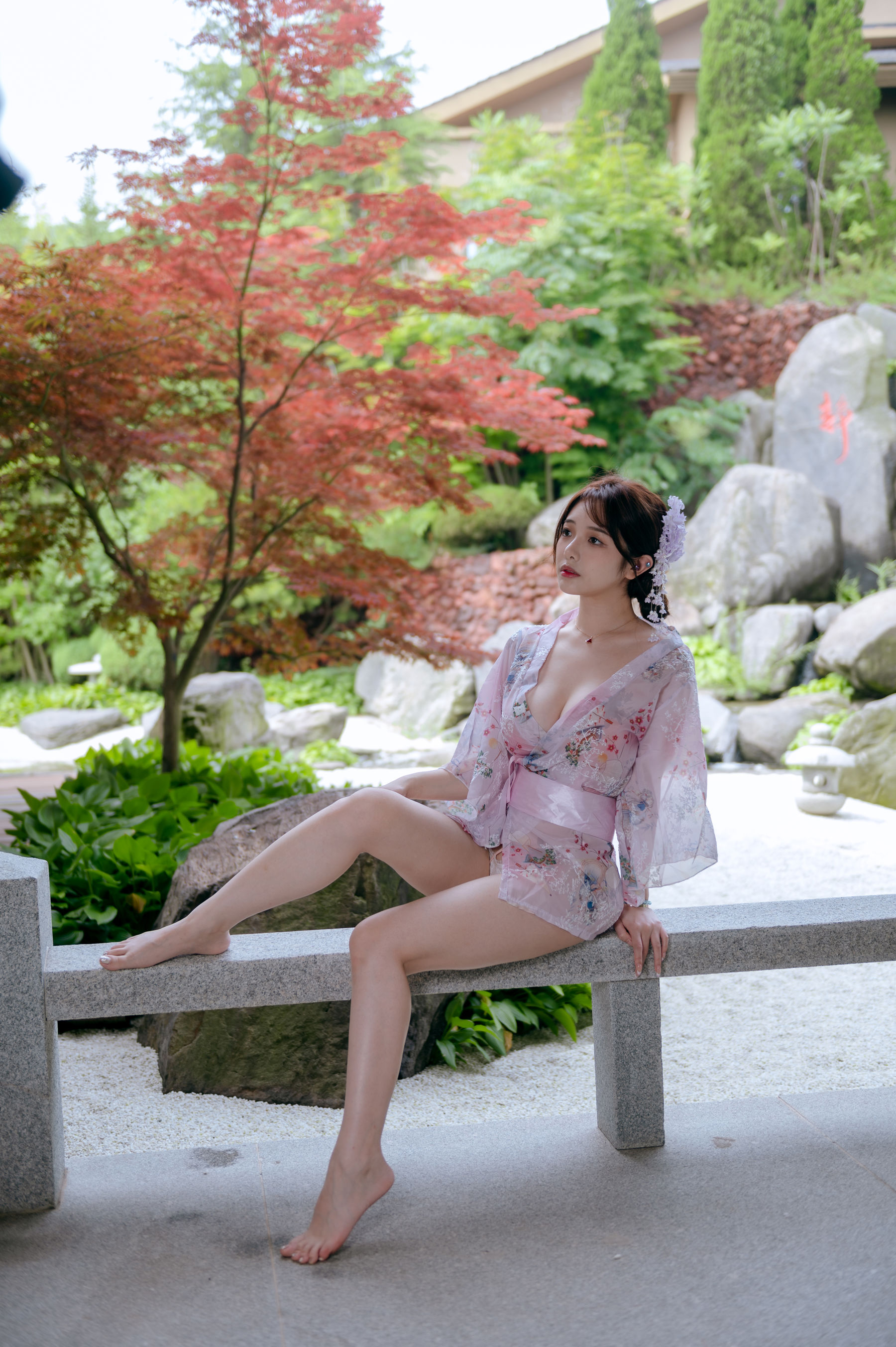 动漫博主雯妹 - 和风庭院/(68P)