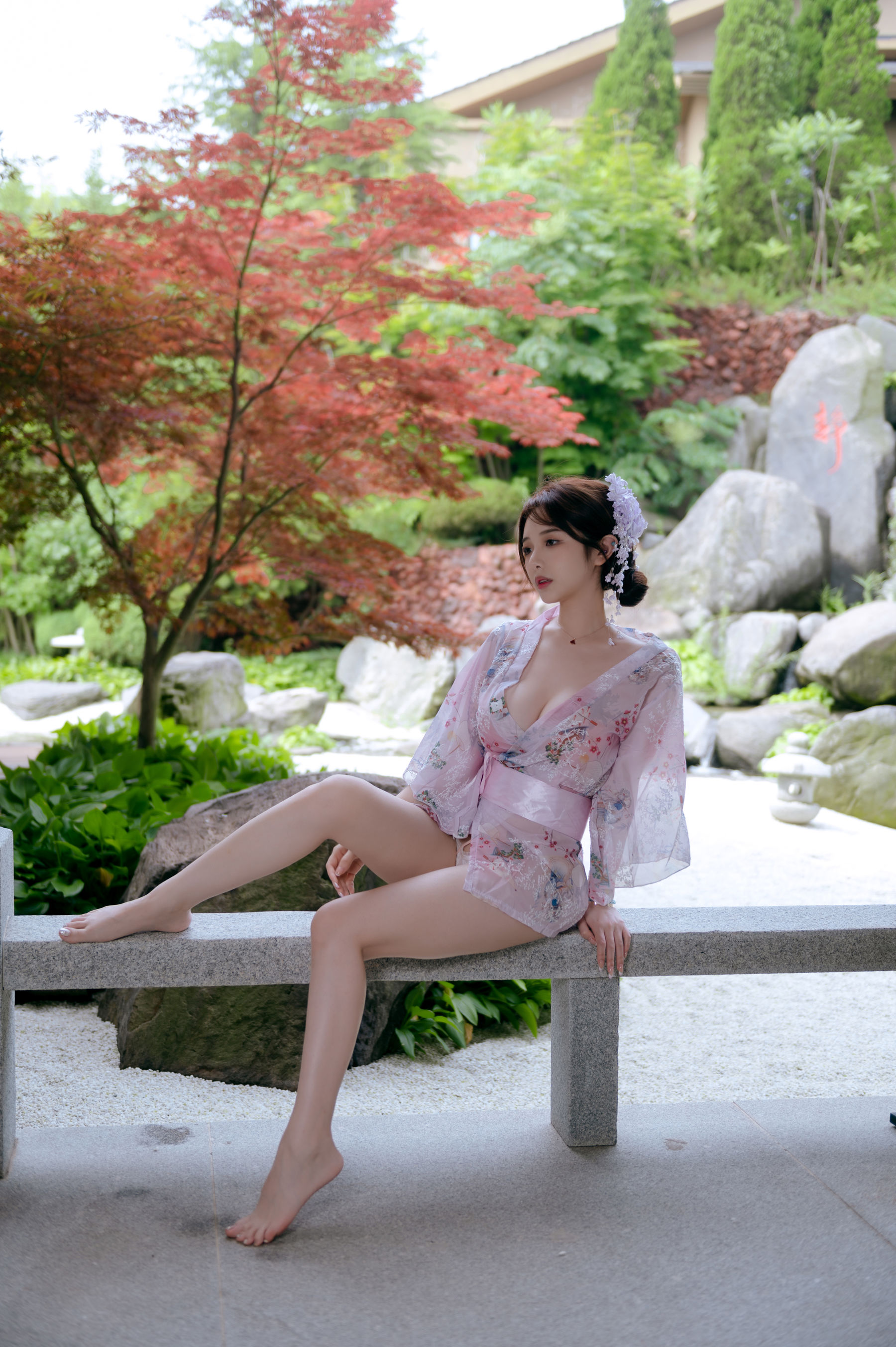 动漫博主雯妹 - 和风庭院/(68P)