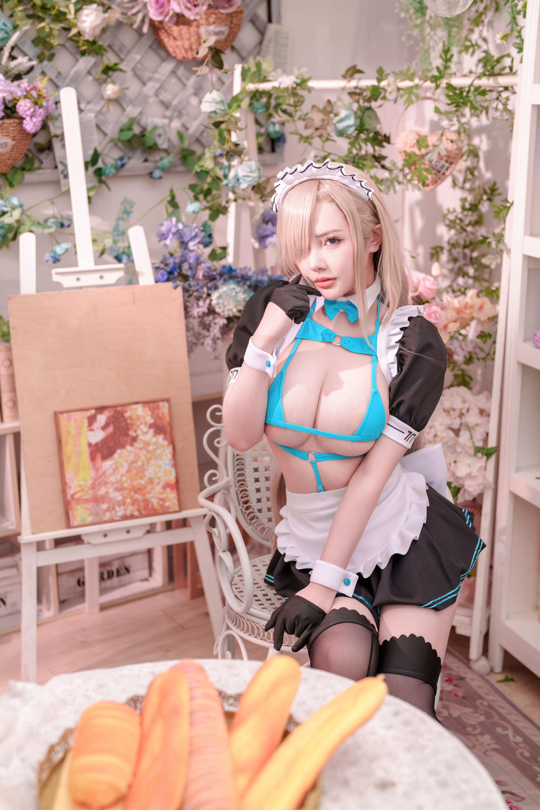 动漫博主雯妹 - 一之濑明日奈 女仆/(44P)