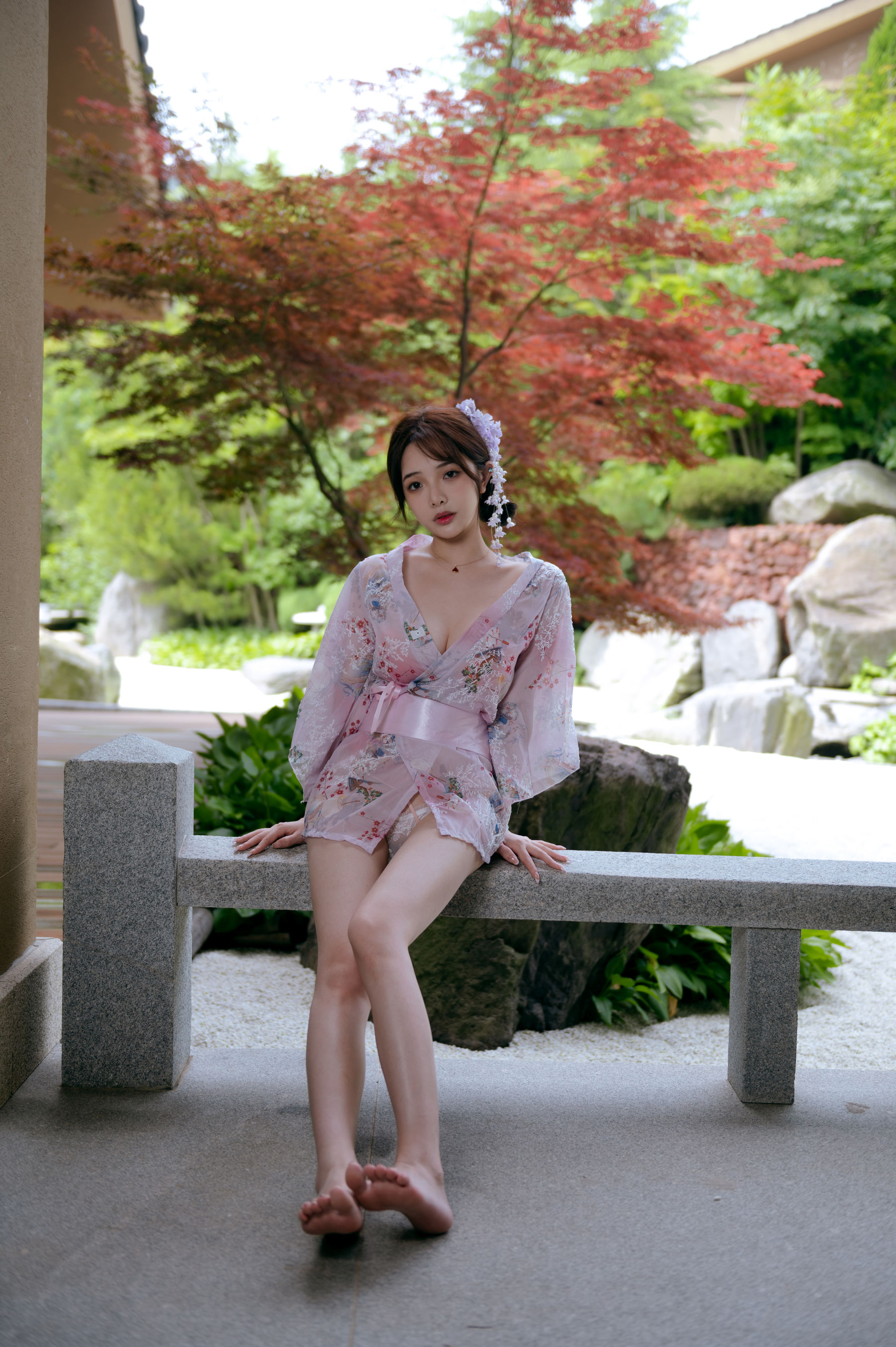 动漫博主雯妹 - 和风庭院/(68P)