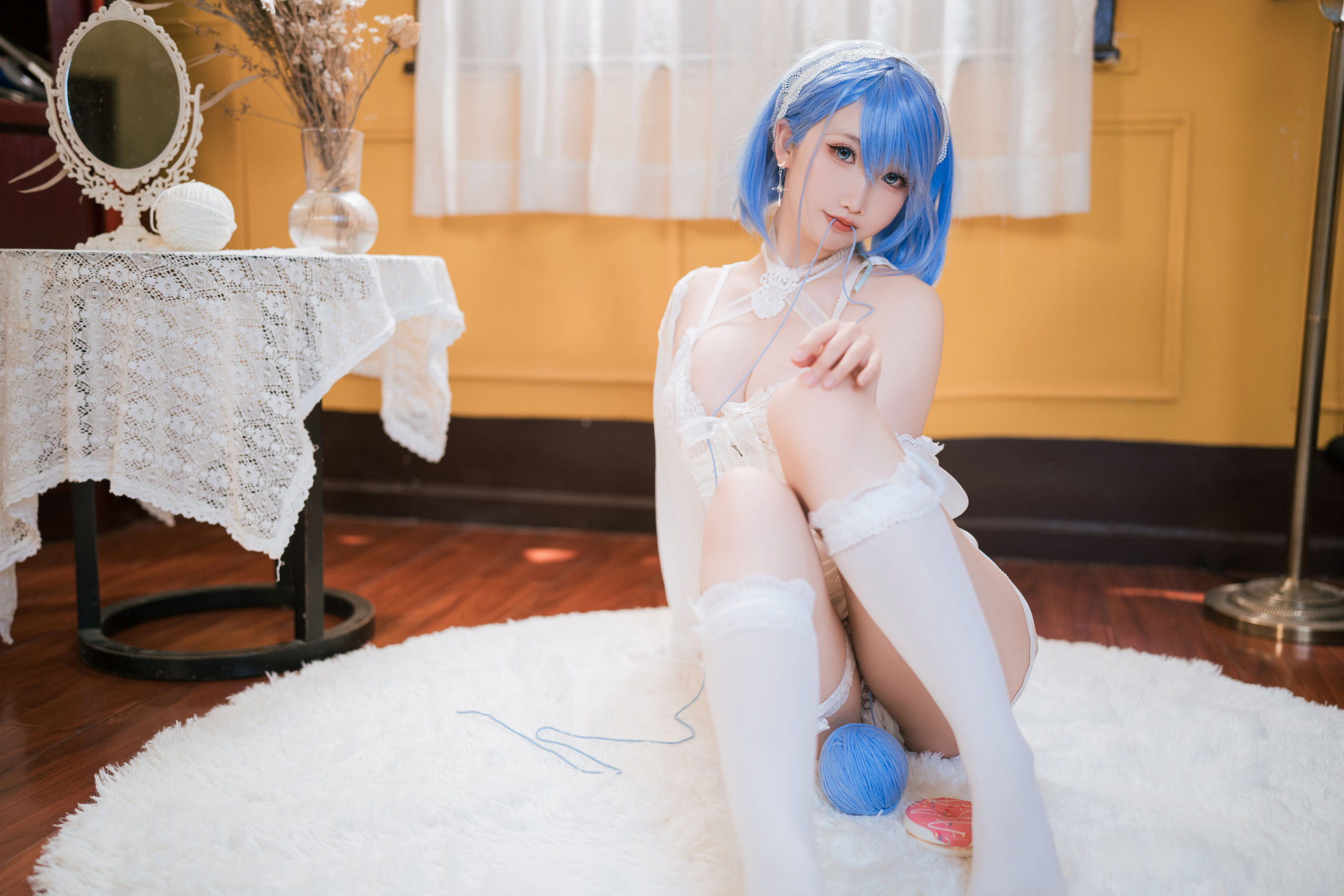可爱人气Coser 面饼仙儿 - 碧蓝航线 恰巴耶夫睡衣/(43P)