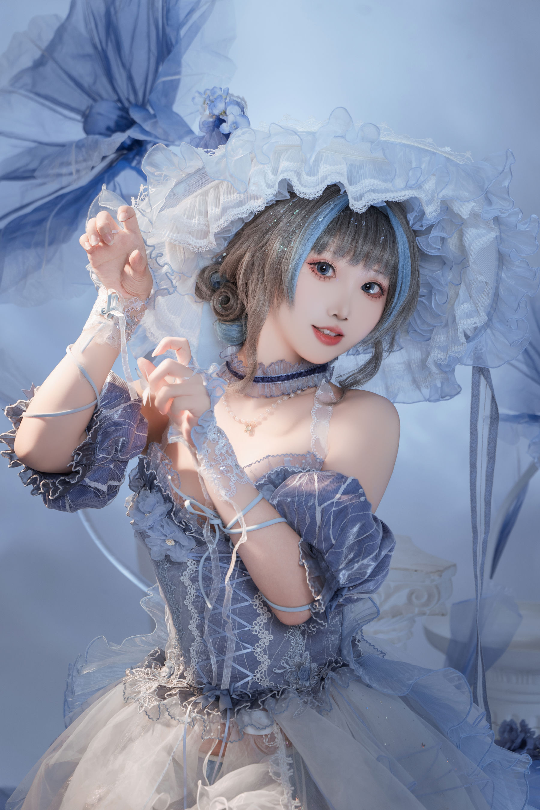 可爱人气Coser 面饼仙儿 - 碧蓝航线 柴郡礼服/(21P)
