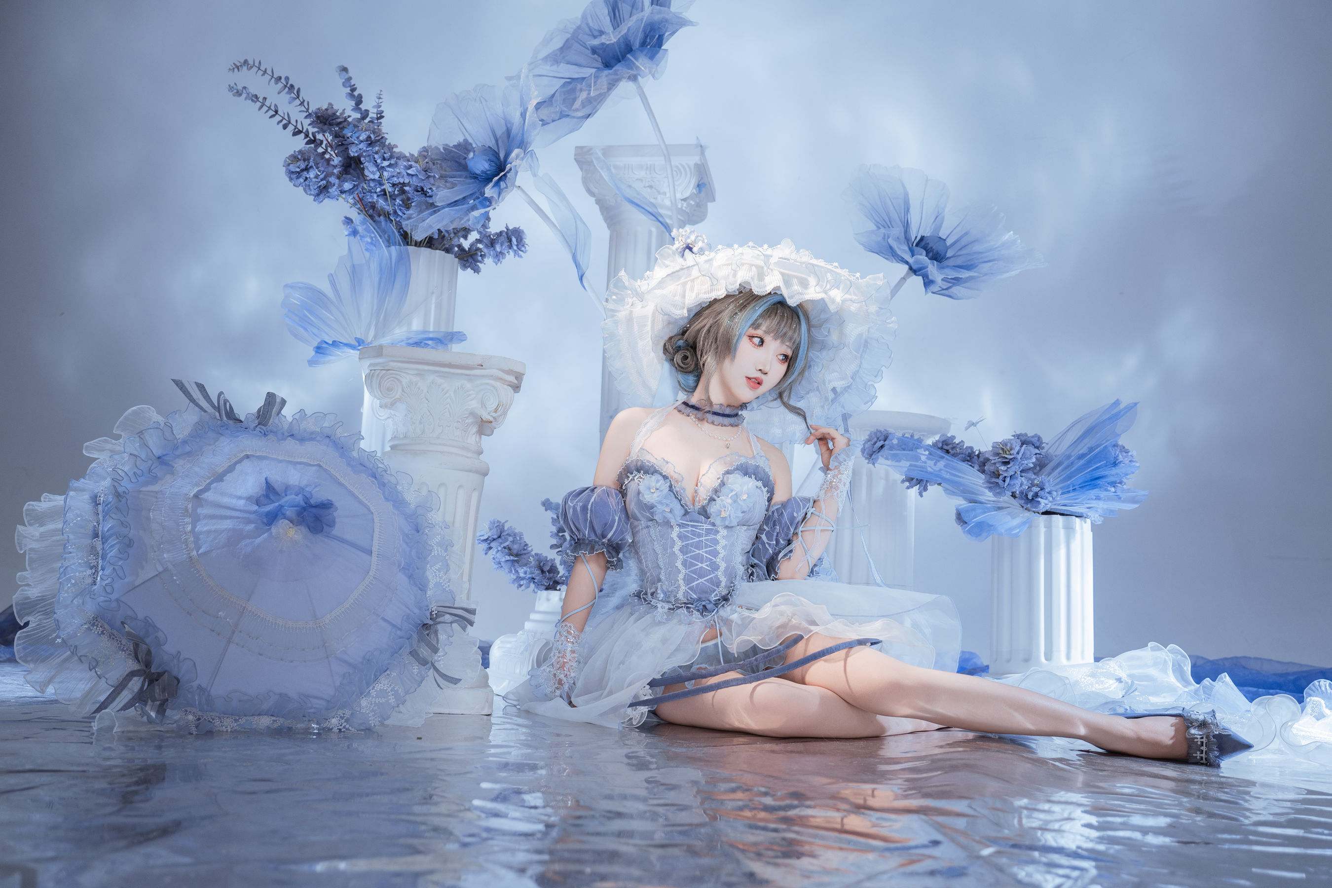 可爱人气Coser 面饼仙儿 - 碧蓝航线 柴郡礼服/(21P)