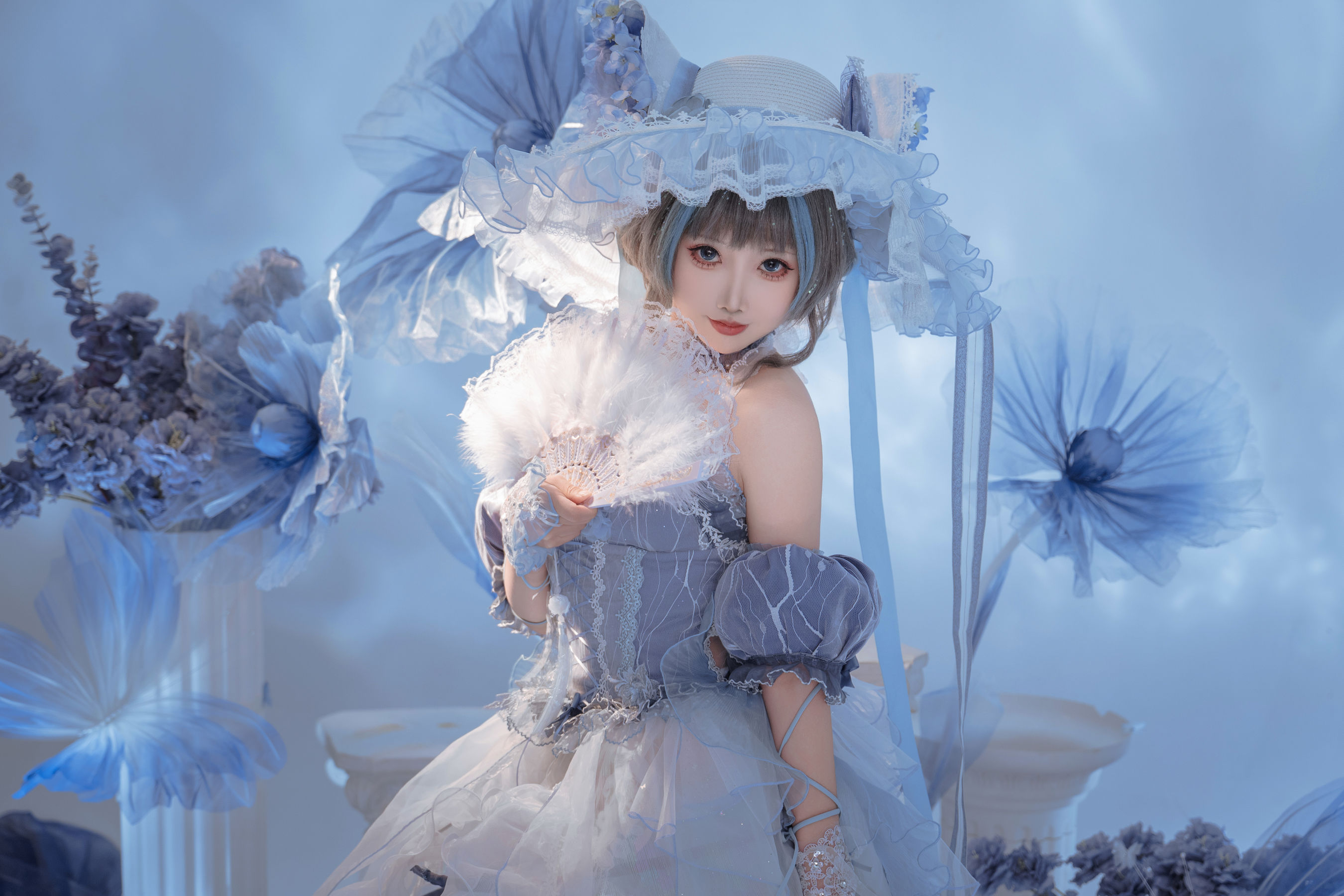 可爱人气Coser 面饼仙儿 - 碧蓝航线 柴郡礼服/(21P)