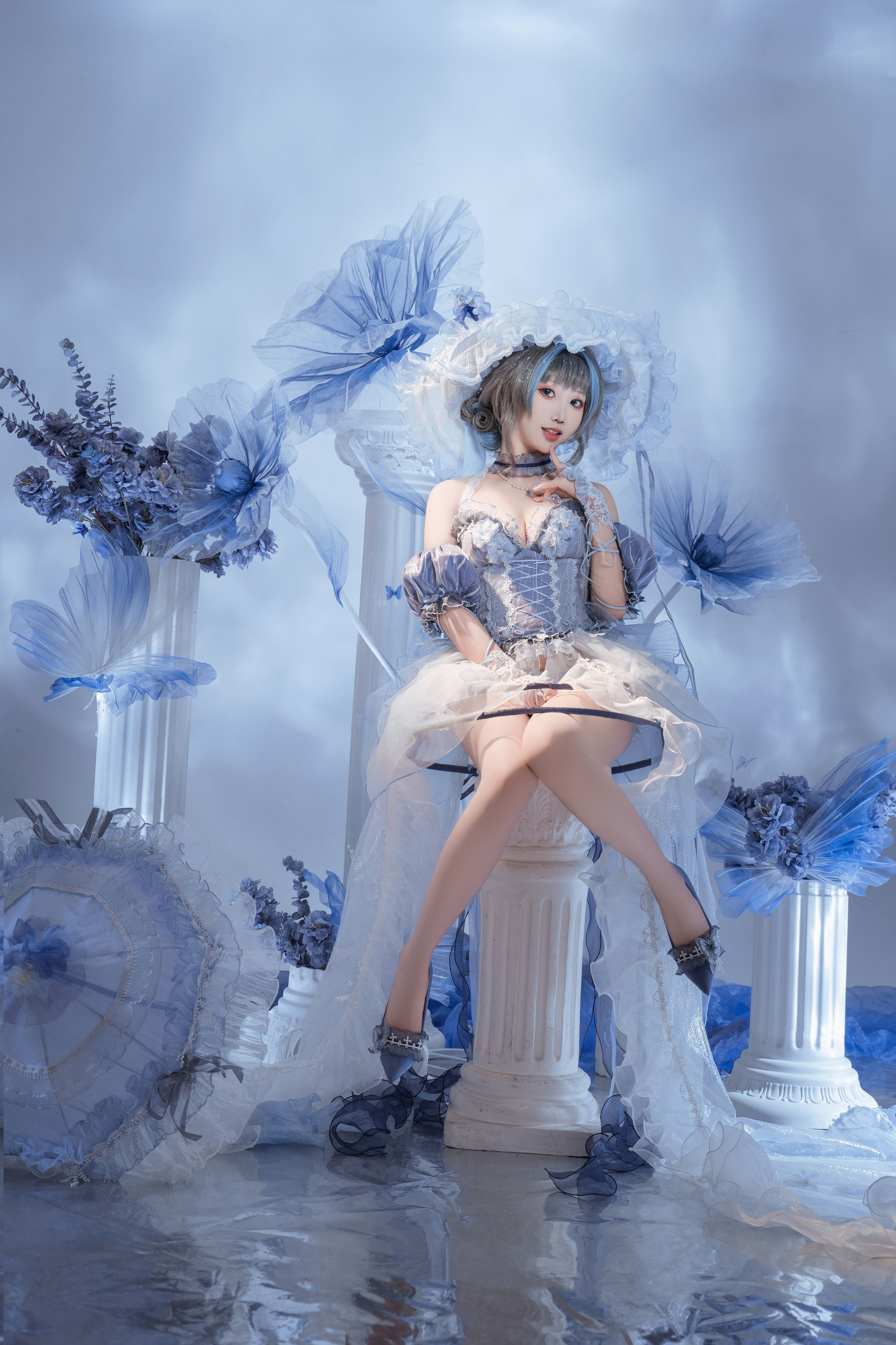 可爱人气Coser 面饼仙儿 - 碧蓝航线 柴郡礼服/(21P)