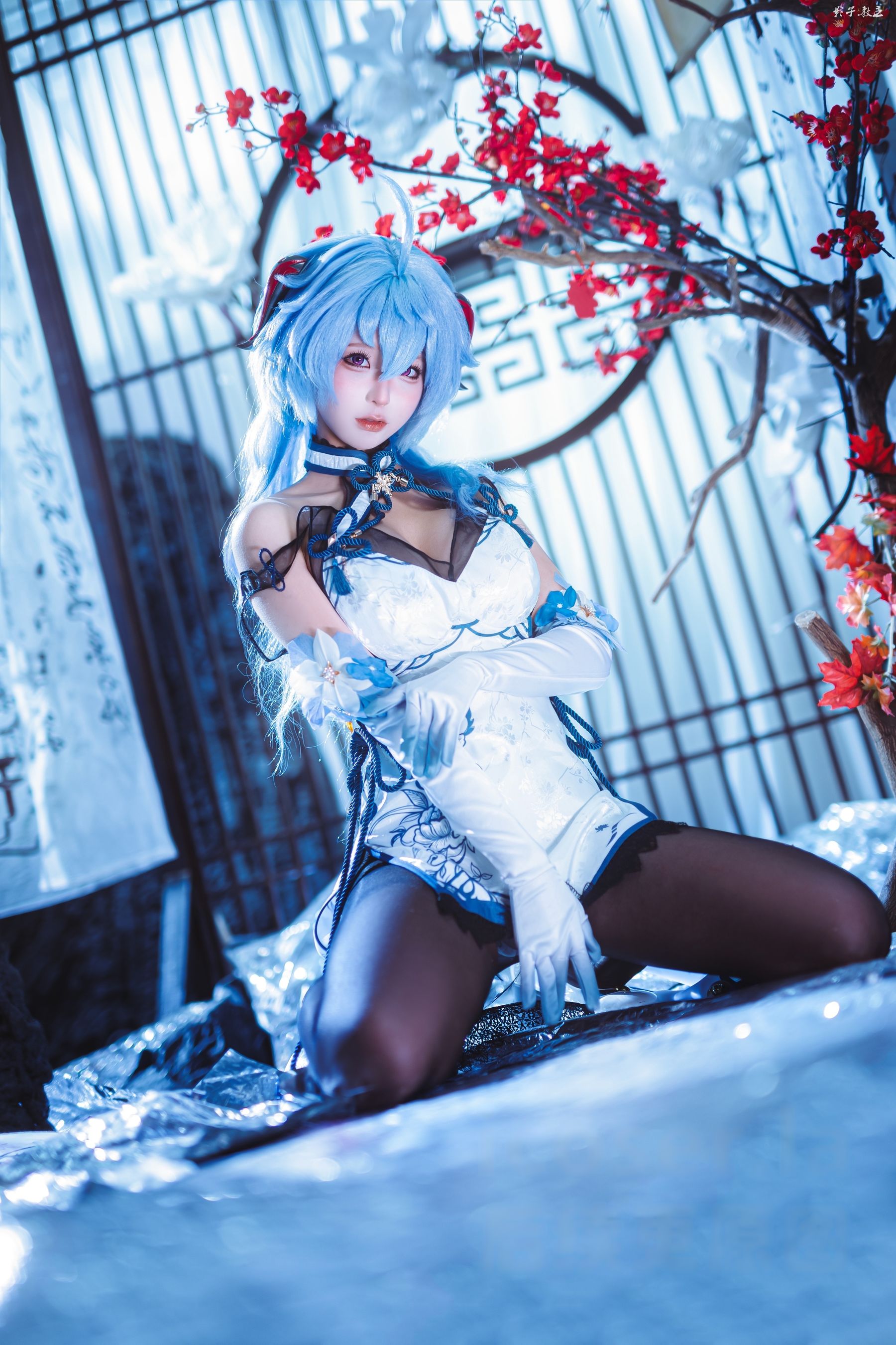 动漫博主蠢沫沫 - 原神 甘雨旗袍/(27P)