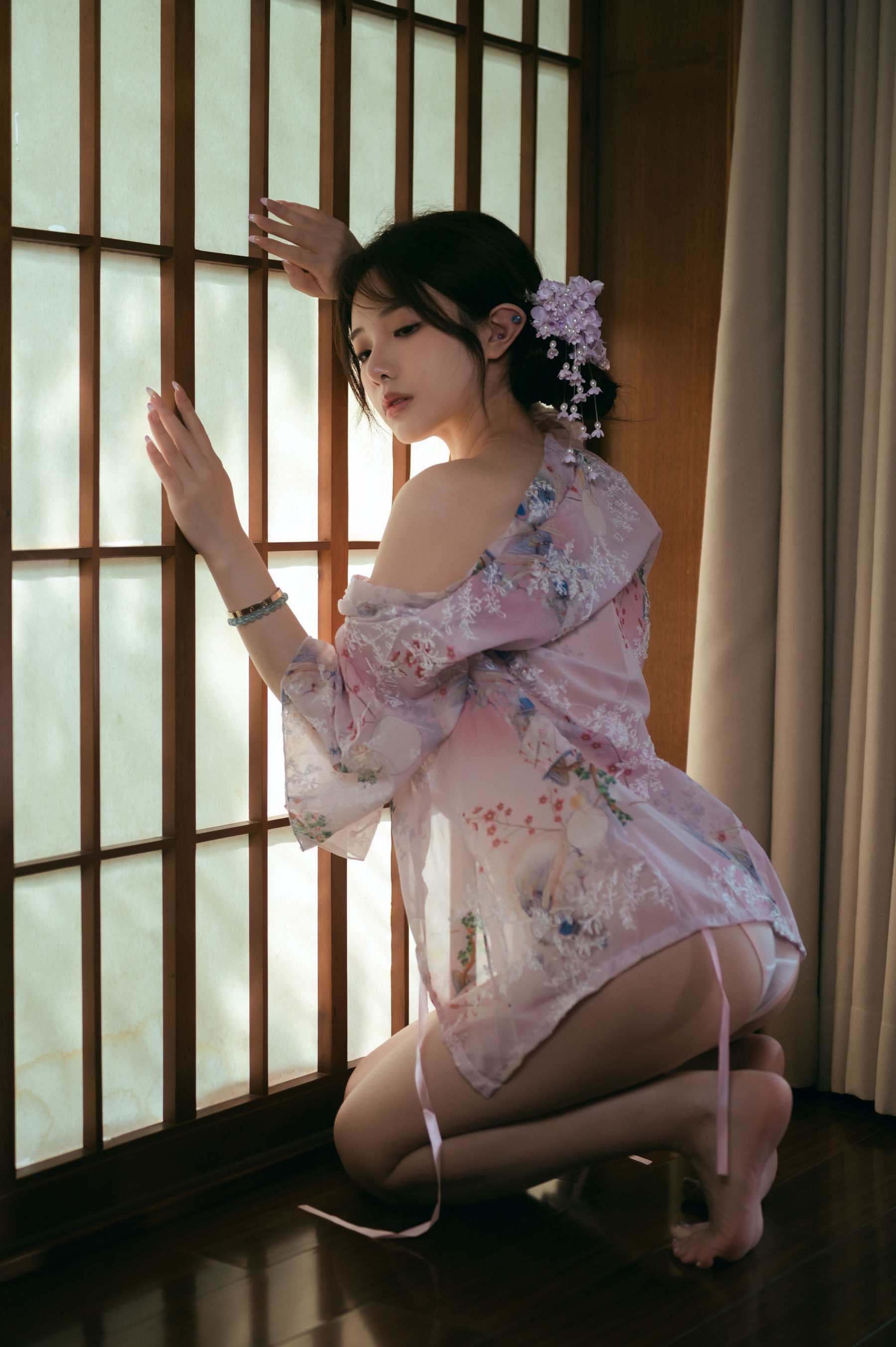 动漫博主雯妹 - 和风庭院/(68P)