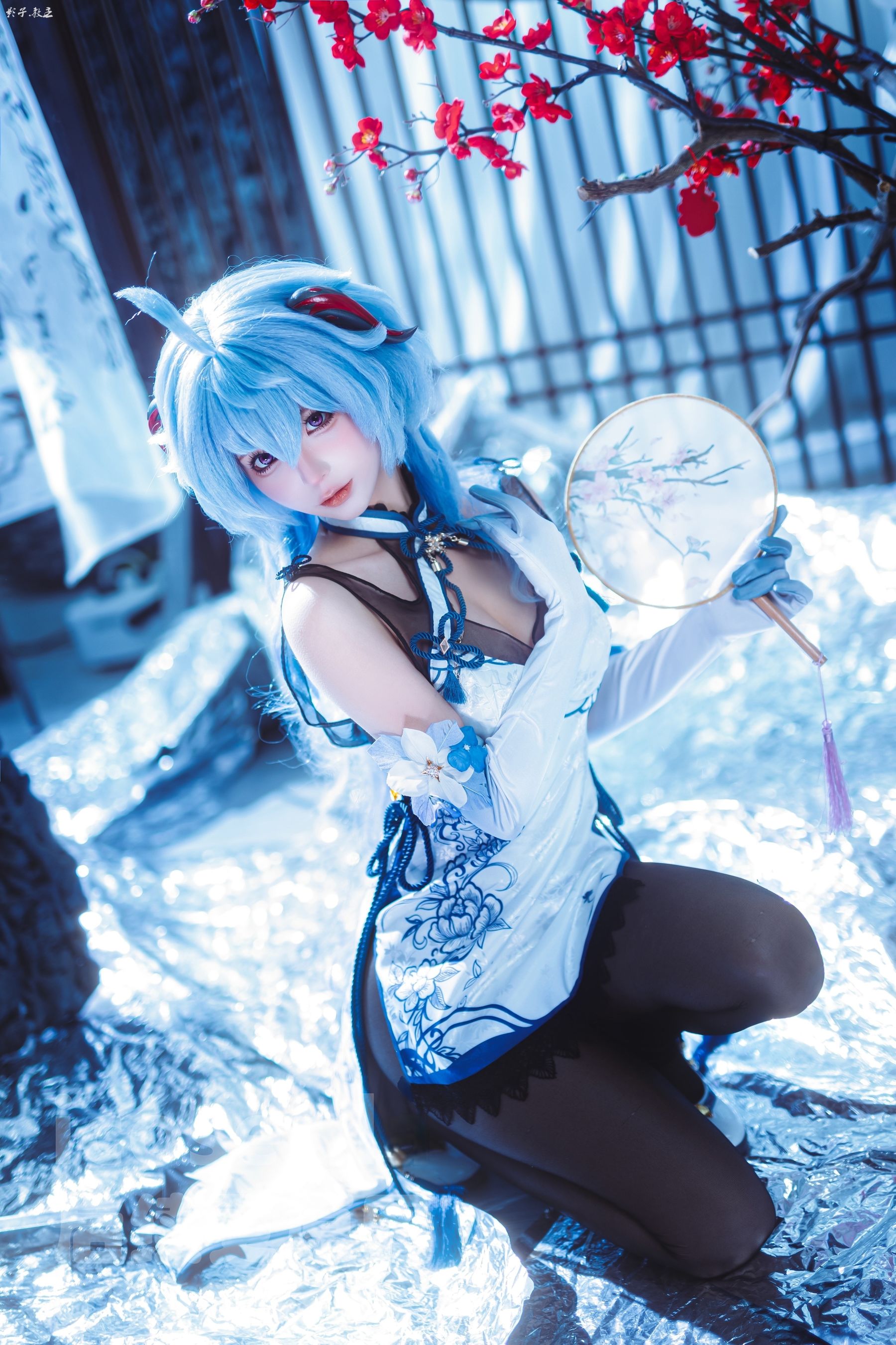 动漫博主蠢沫沫 - 原神 甘雨旗袍/(27P)