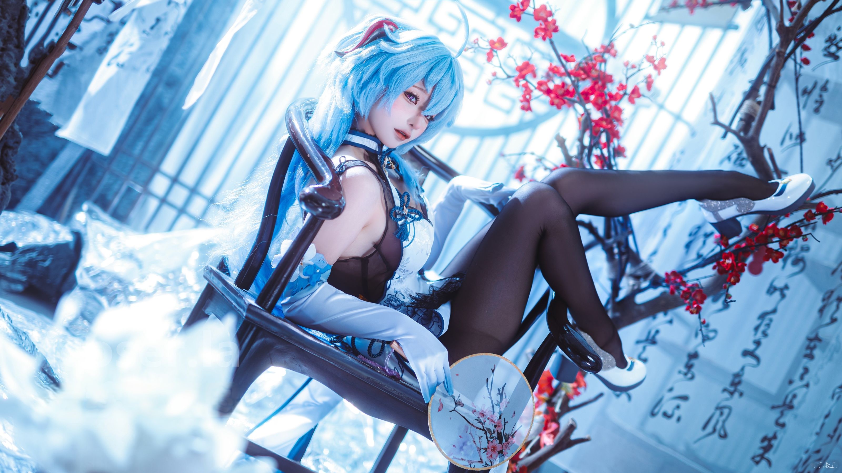 动漫博主蠢沫沫 - 原神 甘雨旗袍/(27P)