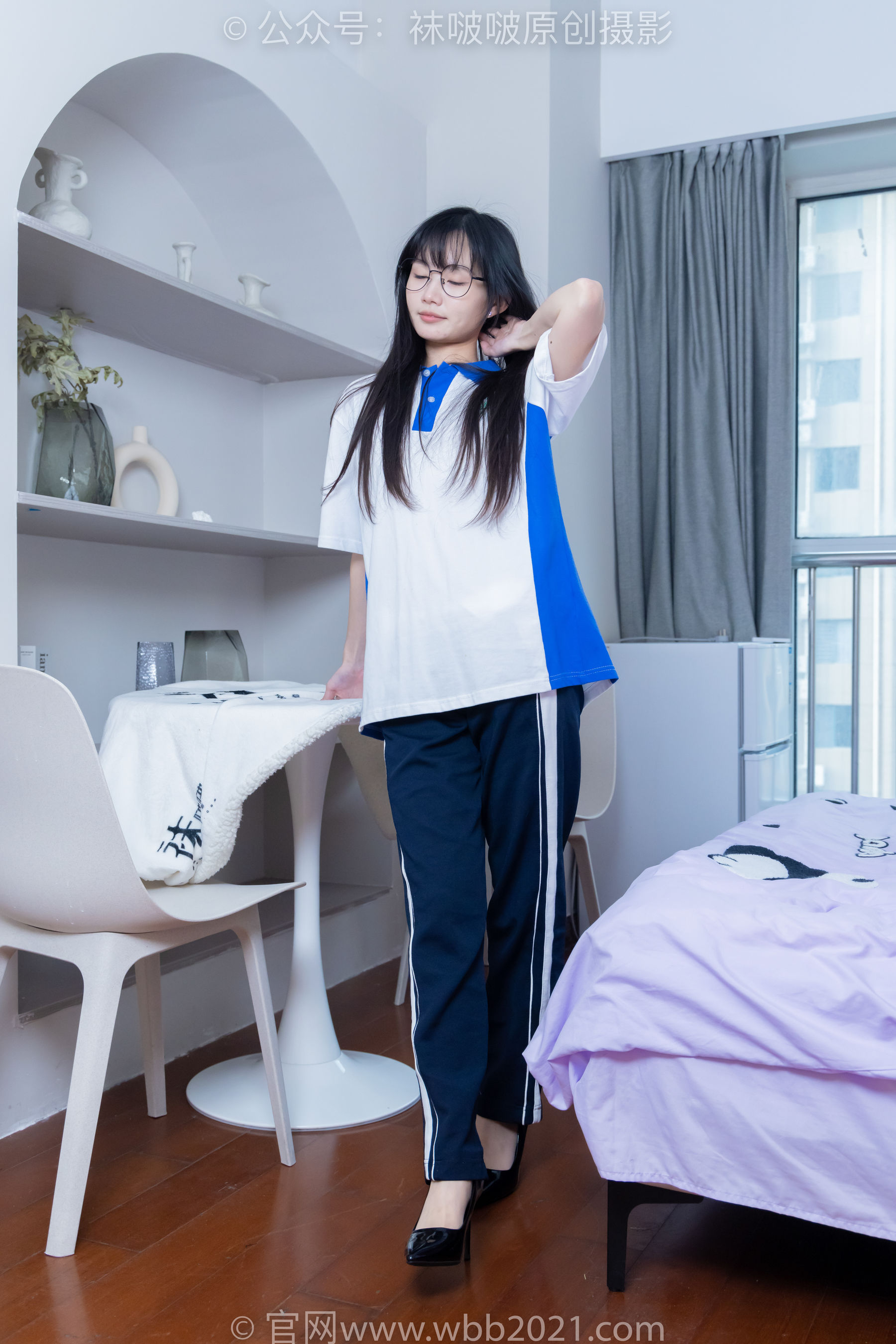 BoBoSocks袜啵啵 No.471 甜甜圈 - 高跟鞋、黑丝、短肉丝、裸足、校服裤里丝/(150P)