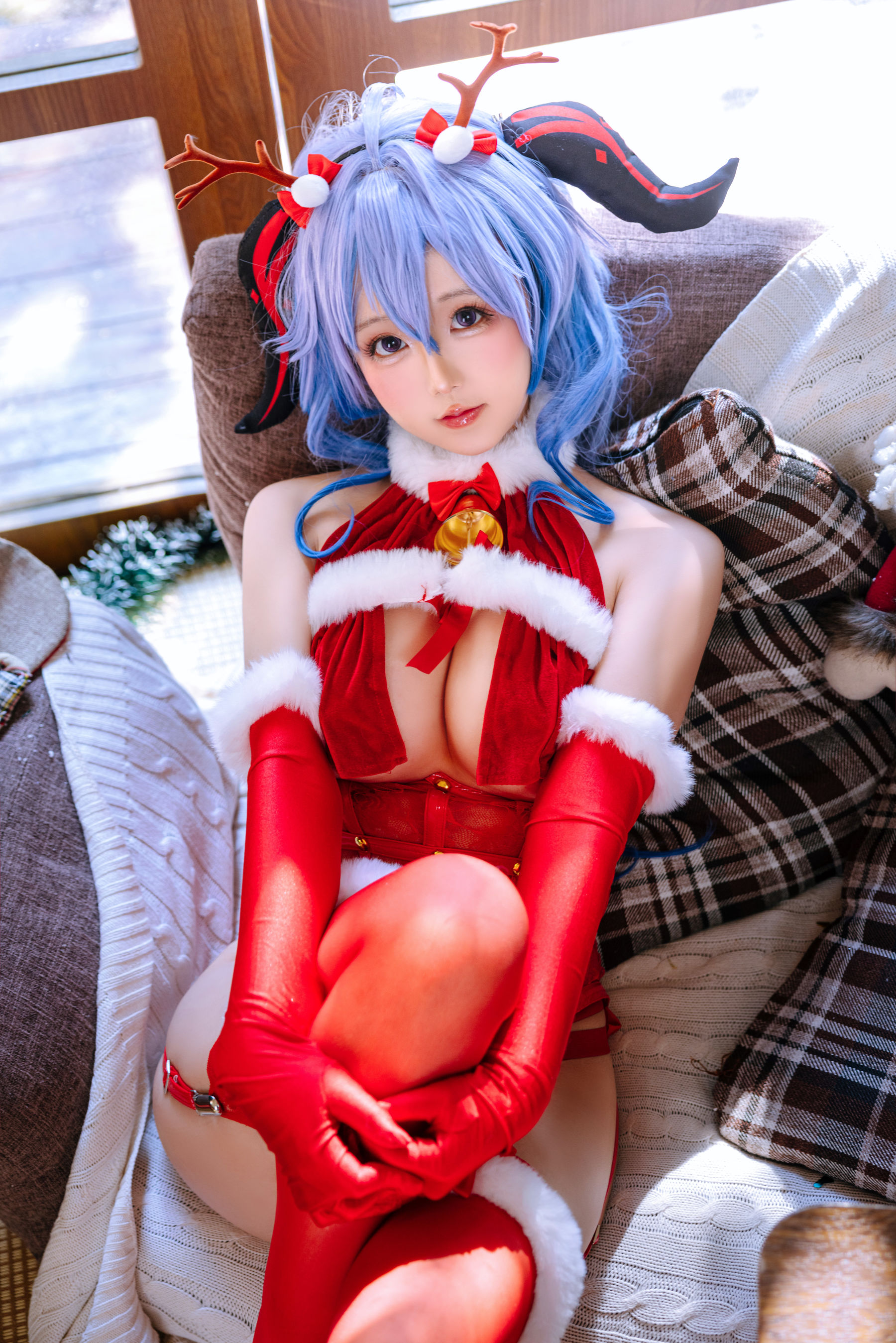 Cosplay日奈娇 - 甘雨圣诞/(34P)
