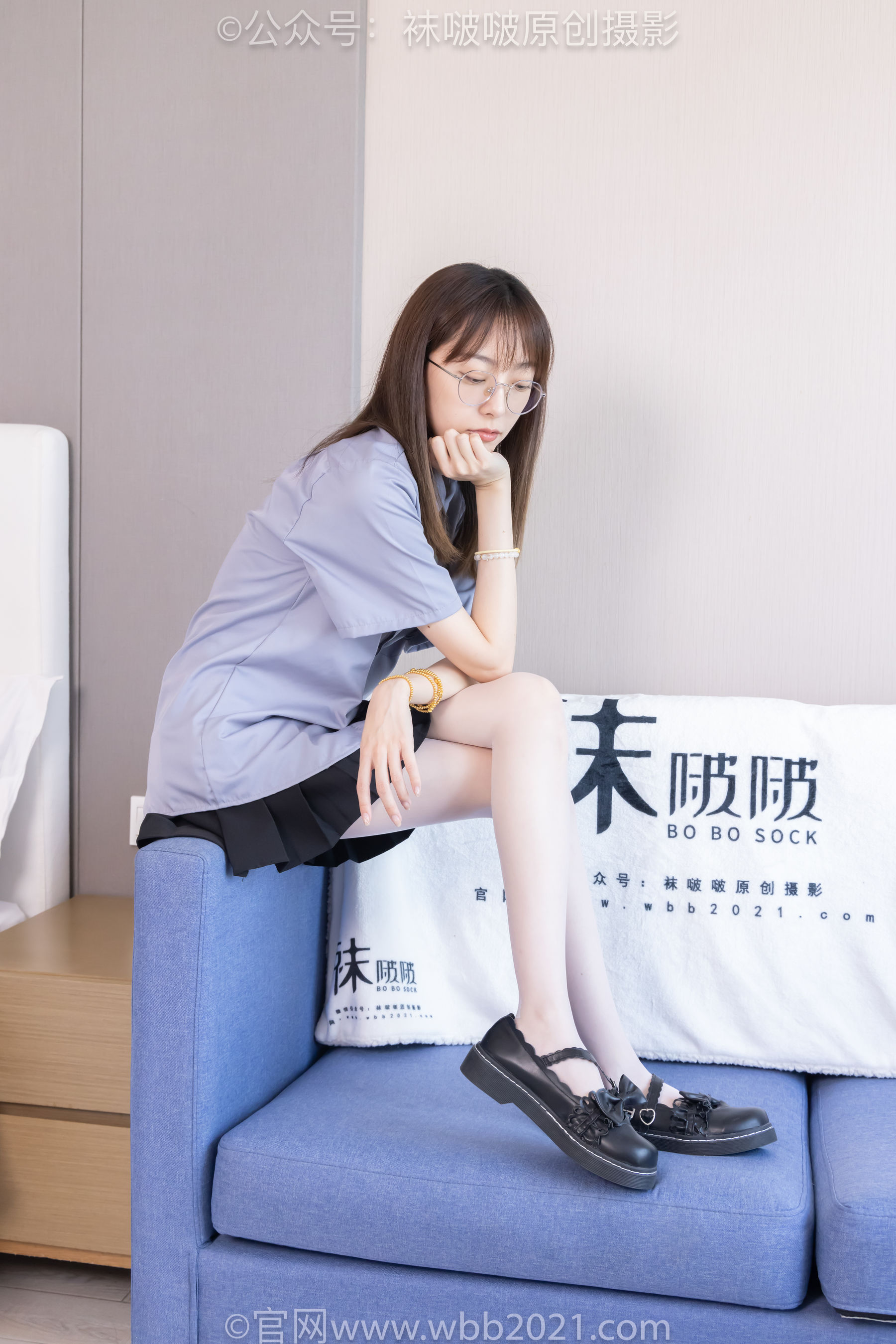 BoBoSocks袜啵啵 No.460 稚予 -JK制服、皮鞋、帆布鞋、薄白丝/(163P)