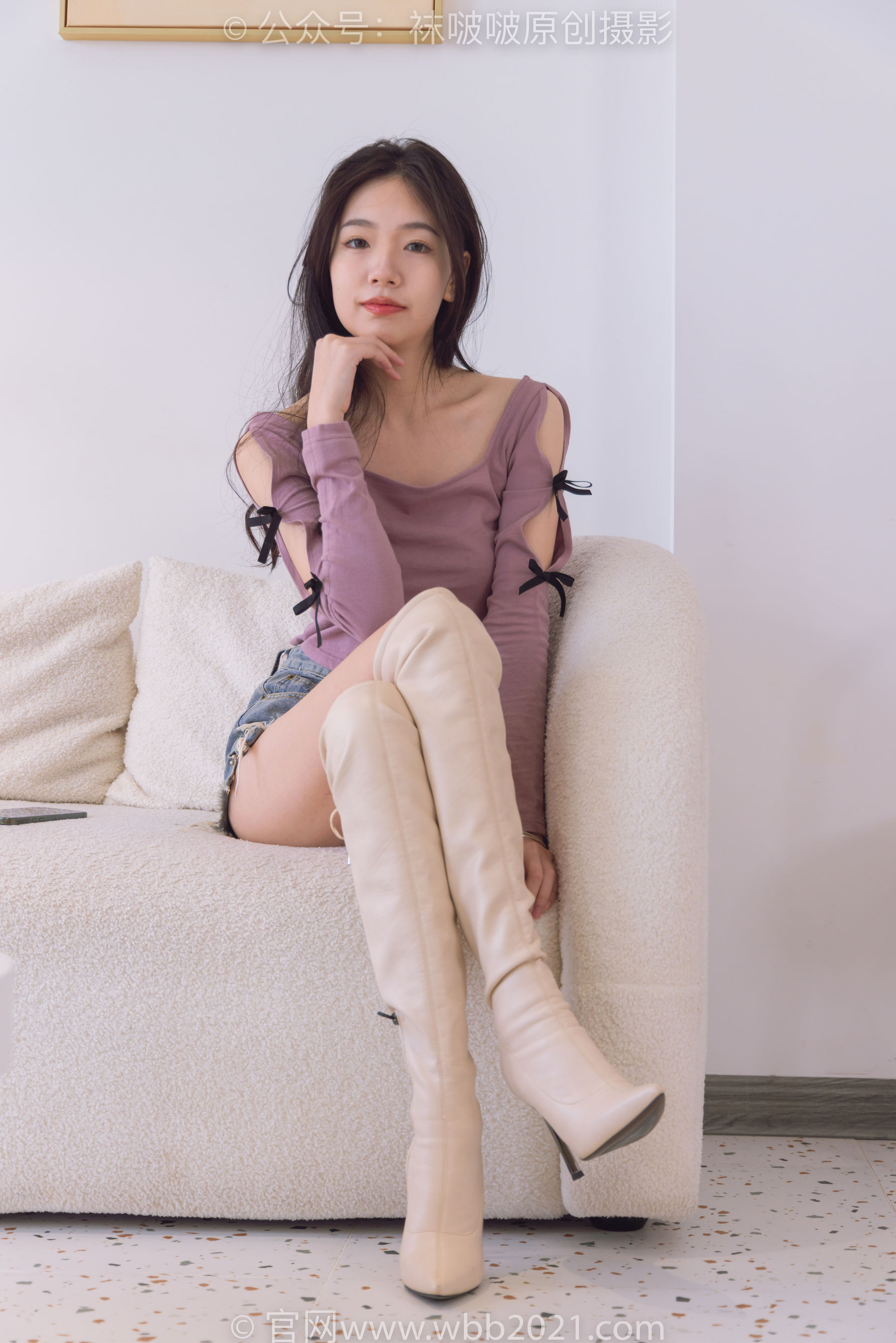 BoBoSocks袜啵啵 No.465 小甜豆 -长靴、白棉袜、裸足/(140P)