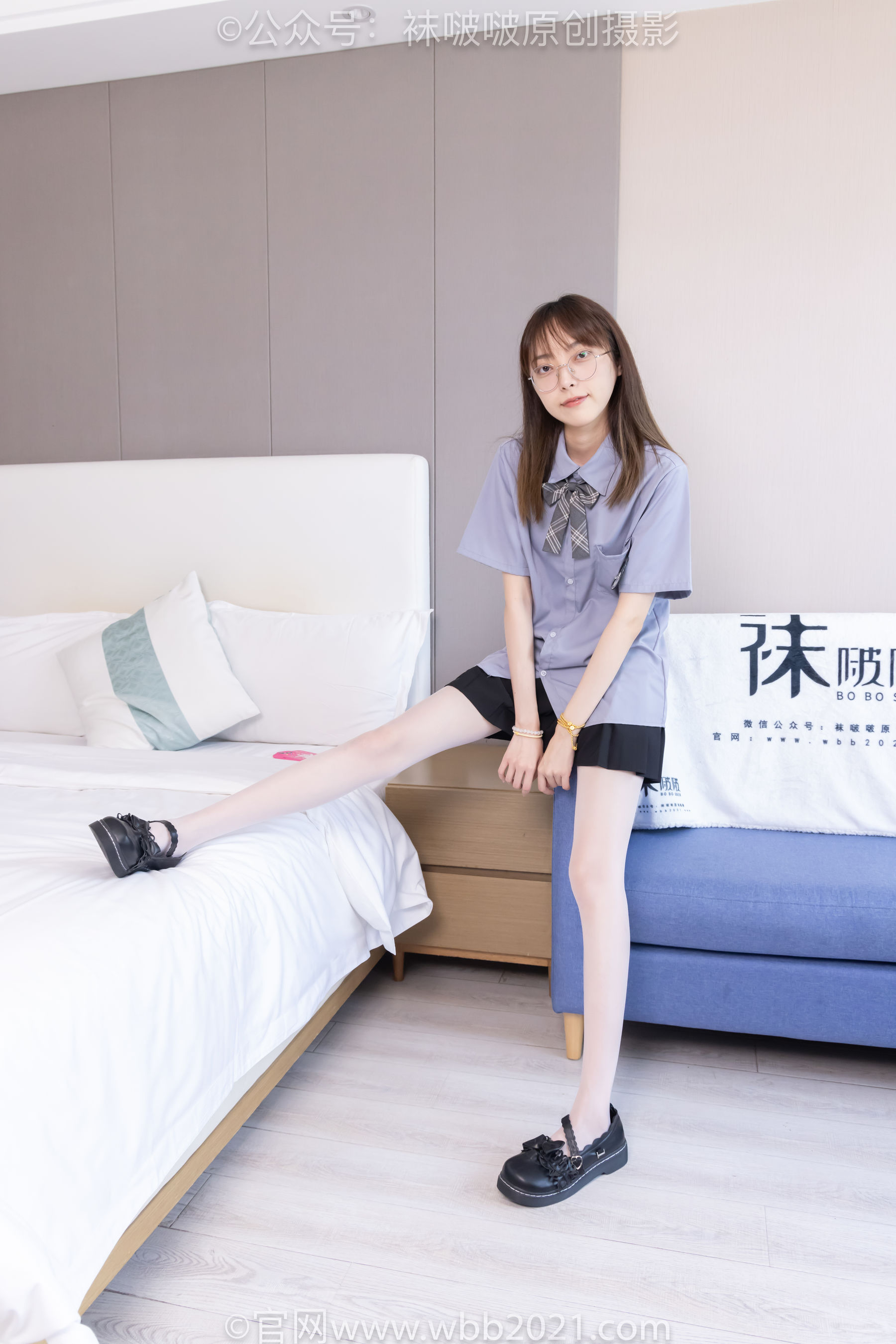 BoBoSocks袜啵啵 No.460 稚予 -JK制服、皮鞋、帆布鞋、薄白丝/(163P)