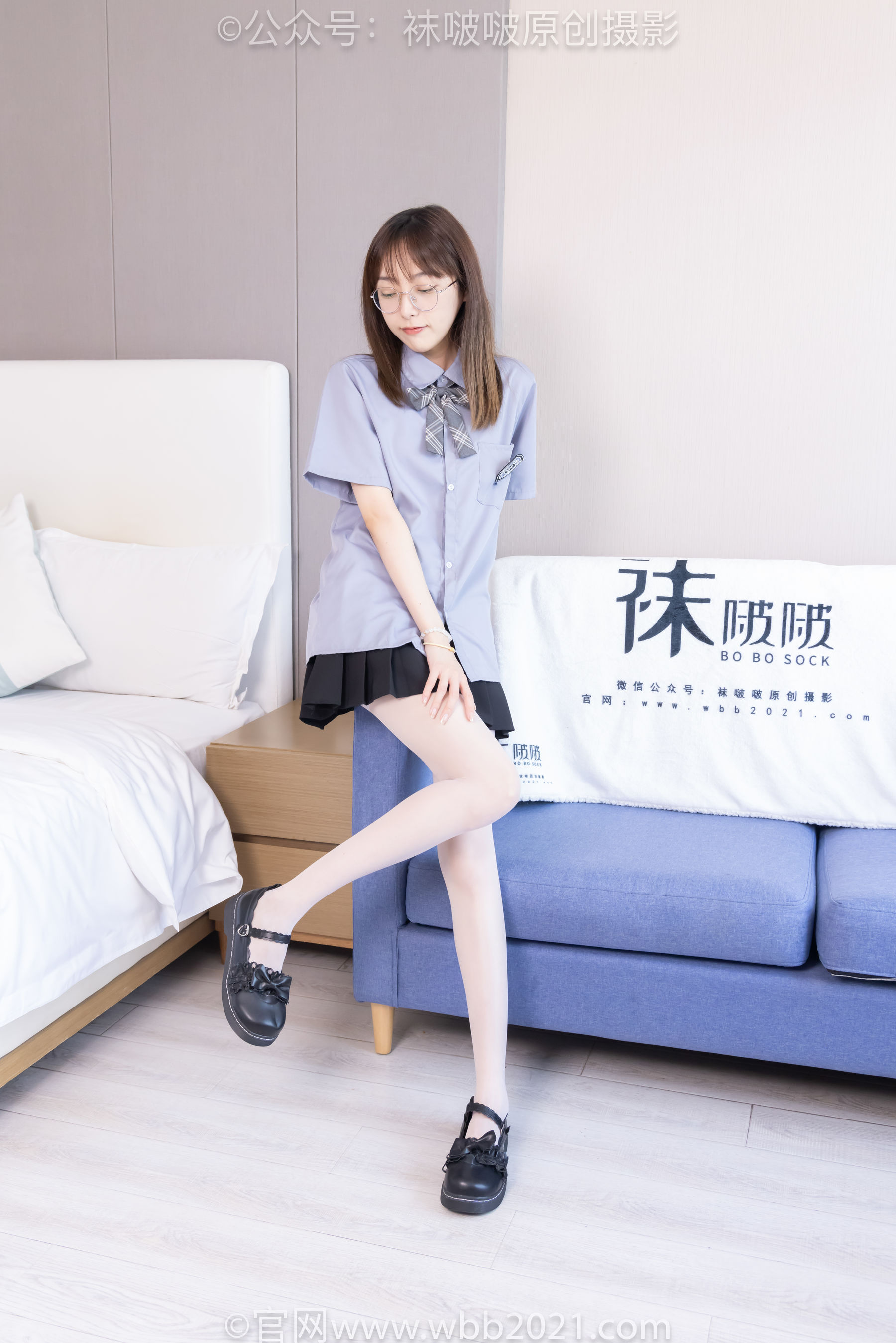 BoBoSocks袜啵啵 No.460 稚予 -JK制服、皮鞋、帆布鞋、薄白丝/(163P)