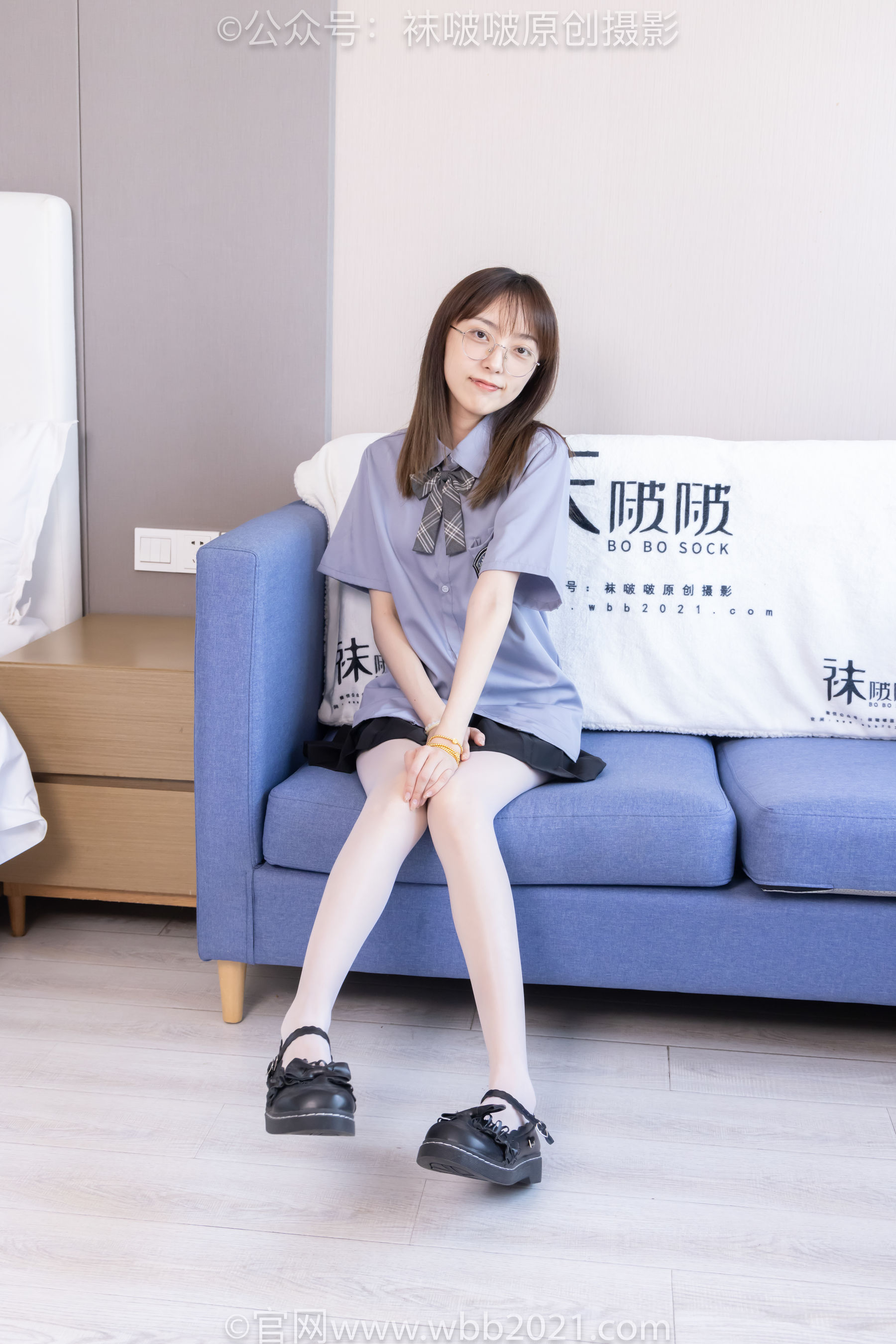 BoBoSocks袜啵啵 No.460 稚予 -JK制服、皮鞋、帆布鞋、薄白丝/(163P)