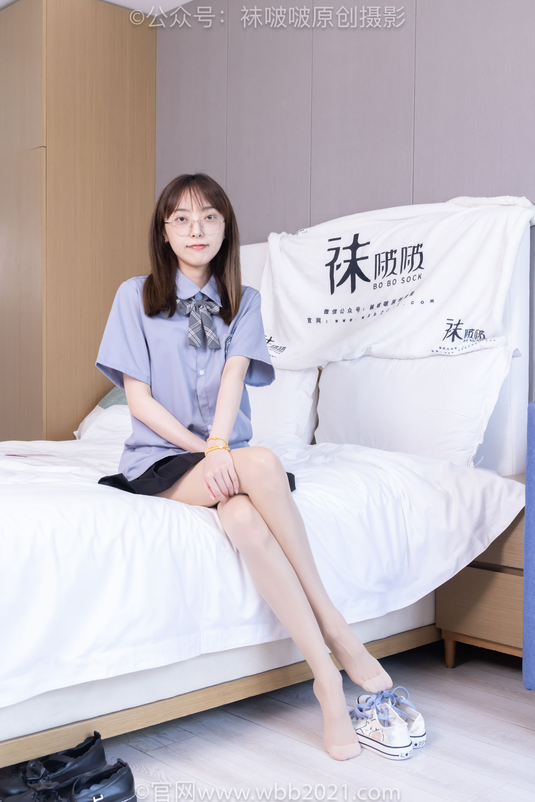 BoBoSocks袜啵啵 No.460 稚予 -JK制服、皮鞋、帆布鞋、薄白丝/(163P)