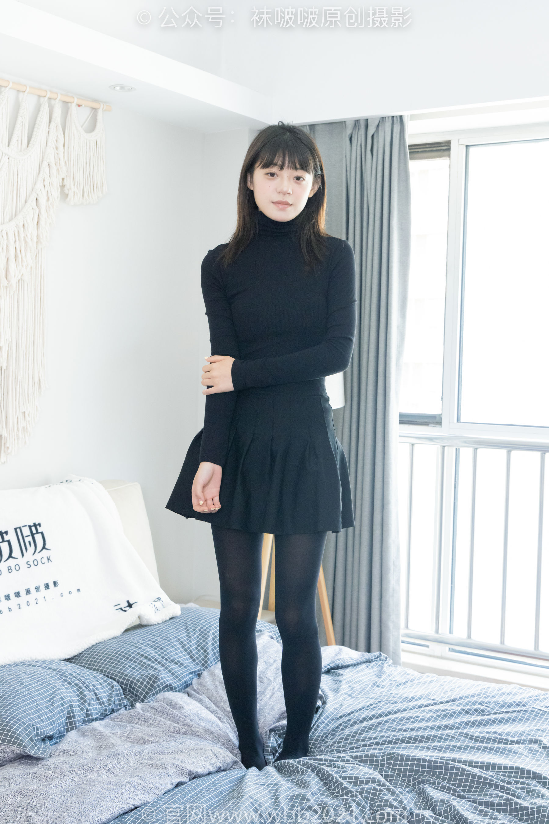 BoBoSocks袜啵啵 No.466 糯米 - 皮鞋、厚黑丝/(140P)