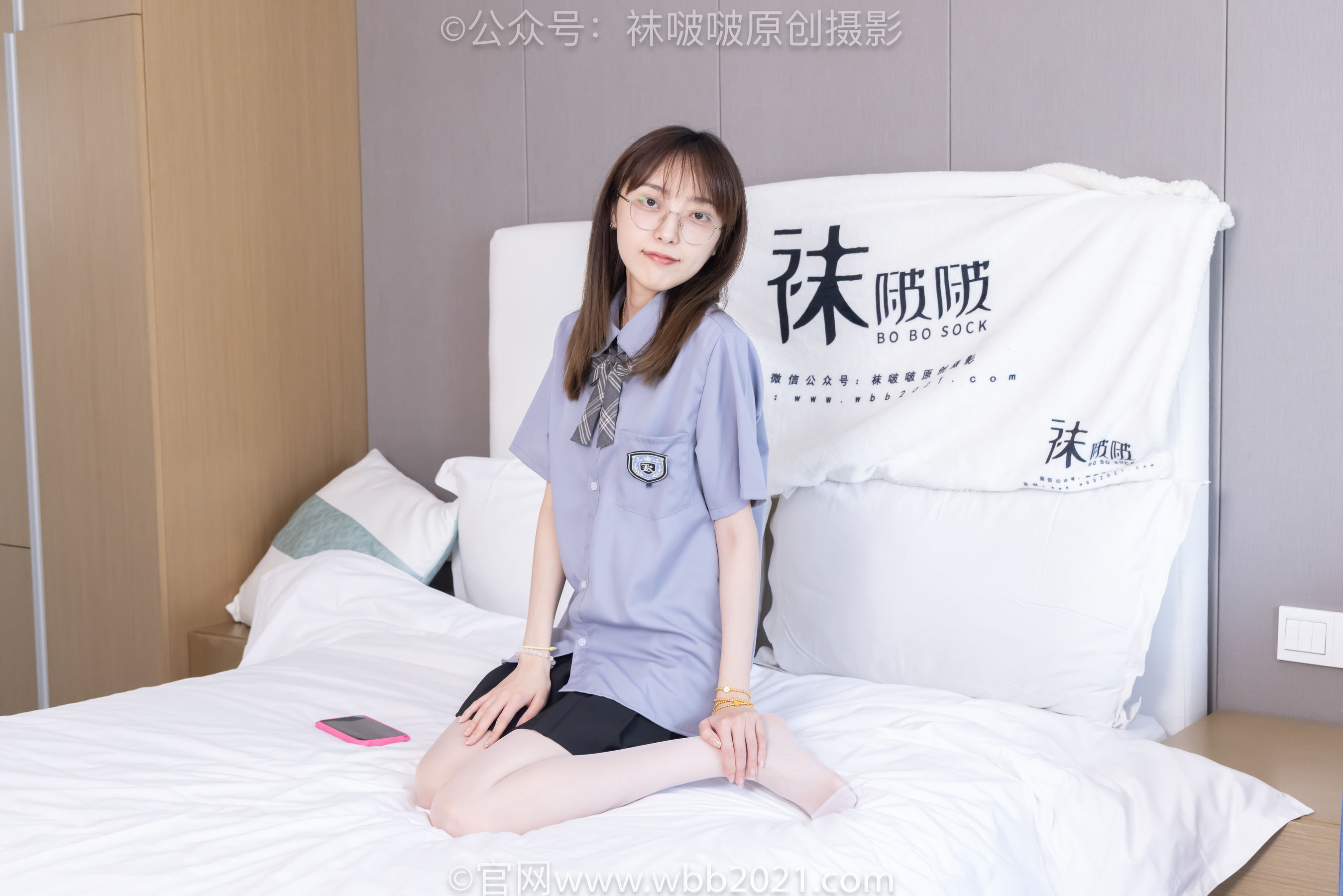 BoBoSocks袜啵啵 No.460 稚予 -JK制服、皮鞋、帆布鞋、薄白丝/(163P)
