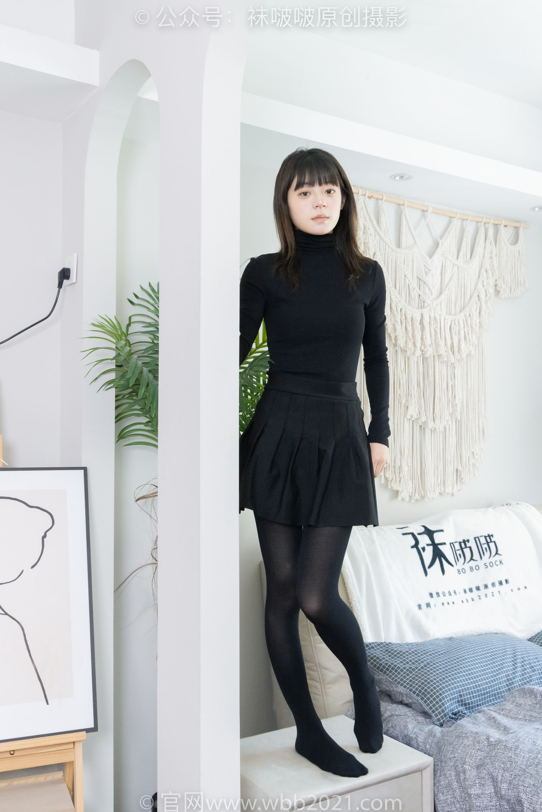 BoBoSocks袜啵啵 No.466 糯米 - 皮鞋、厚黑丝/(140P)