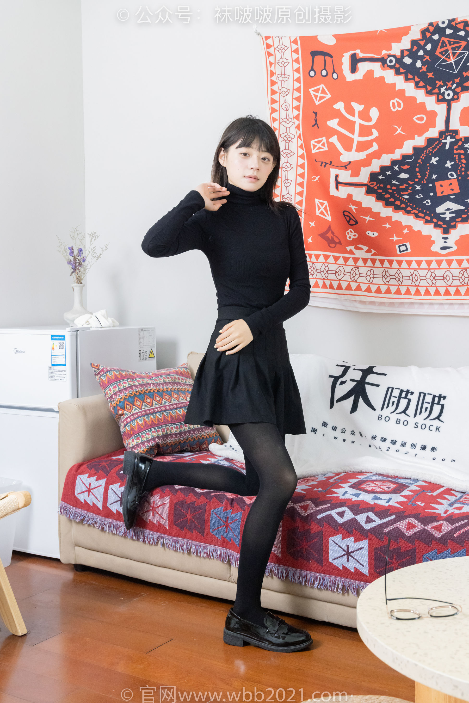 BoBoSocks袜啵啵 No.466 糯米 - 皮鞋、厚黑丝/(140P)