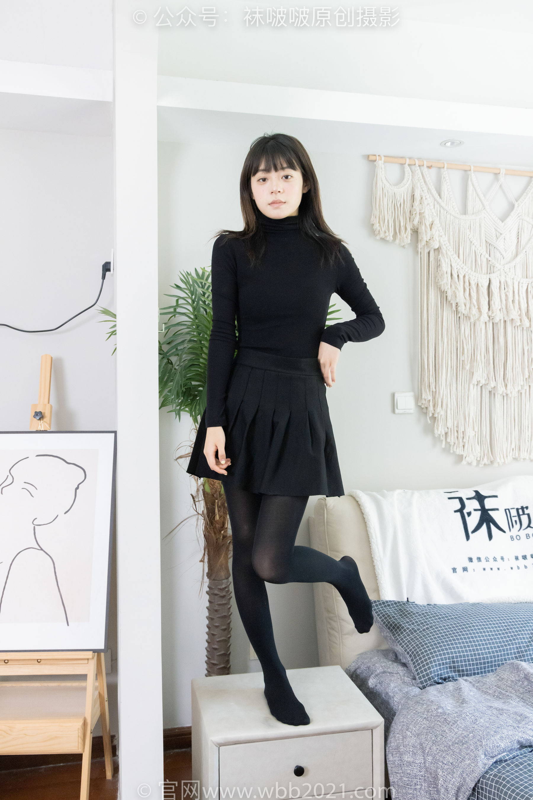 BoBoSocks袜啵啵 No.466 糯米 - 皮鞋、厚黑丝/(140P)