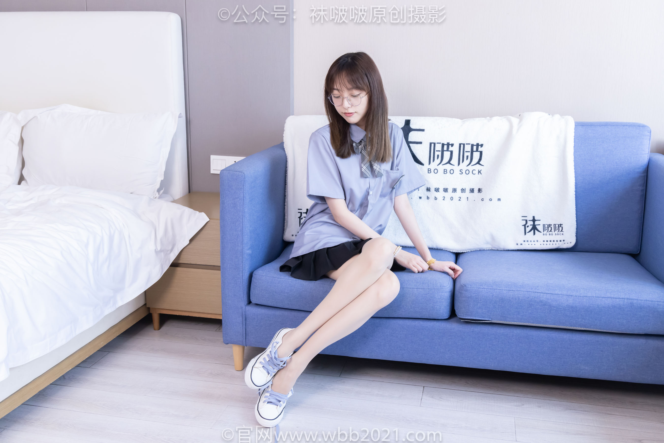 BoBoSocks袜啵啵 No.460 稚予 -JK制服、皮鞋、帆布鞋、薄白丝/(163P)