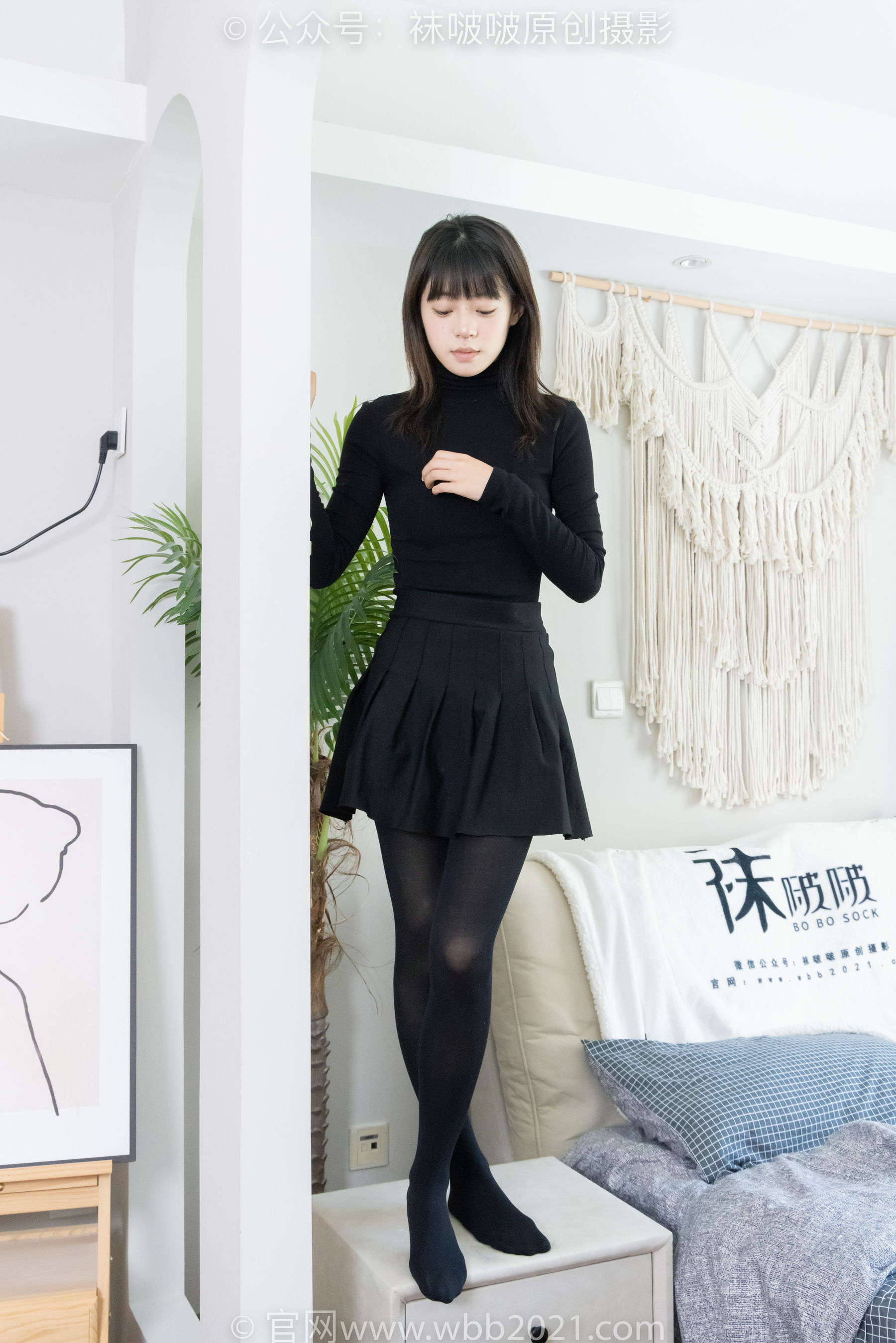 BoBoSocks袜啵啵 No.466 糯米 - 皮鞋、厚黑丝/(140P)