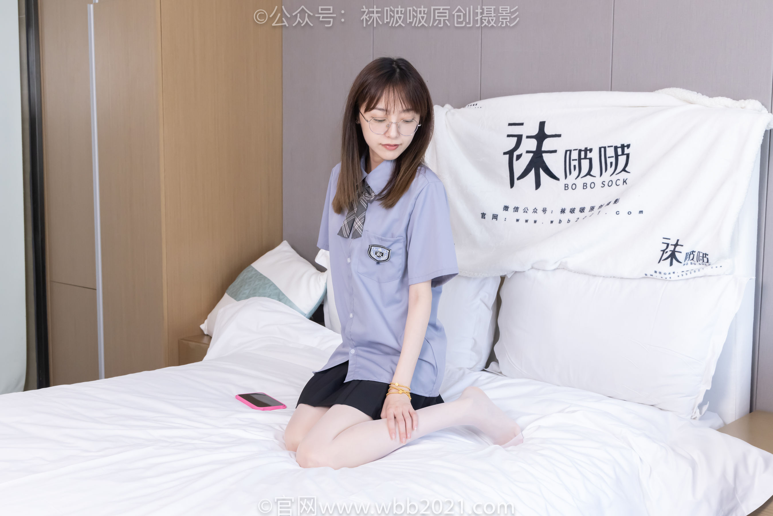 BoBoSocks袜啵啵 No.460 稚予 -JK制服、皮鞋、帆布鞋、薄白丝/(163P)