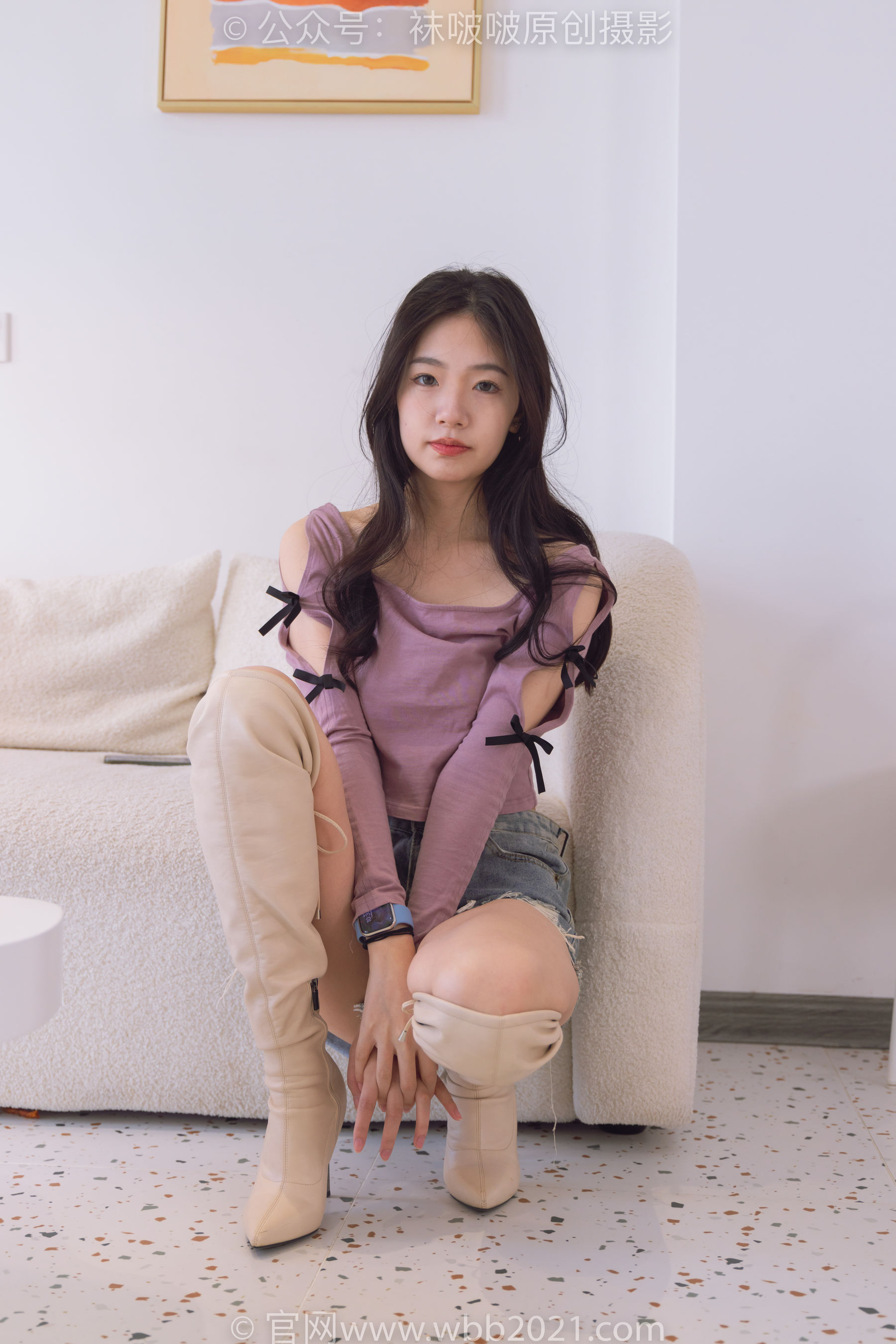 BoBoSocks袜啵啵 No.465 小甜豆 -长靴、白棉袜、裸足/(140P)