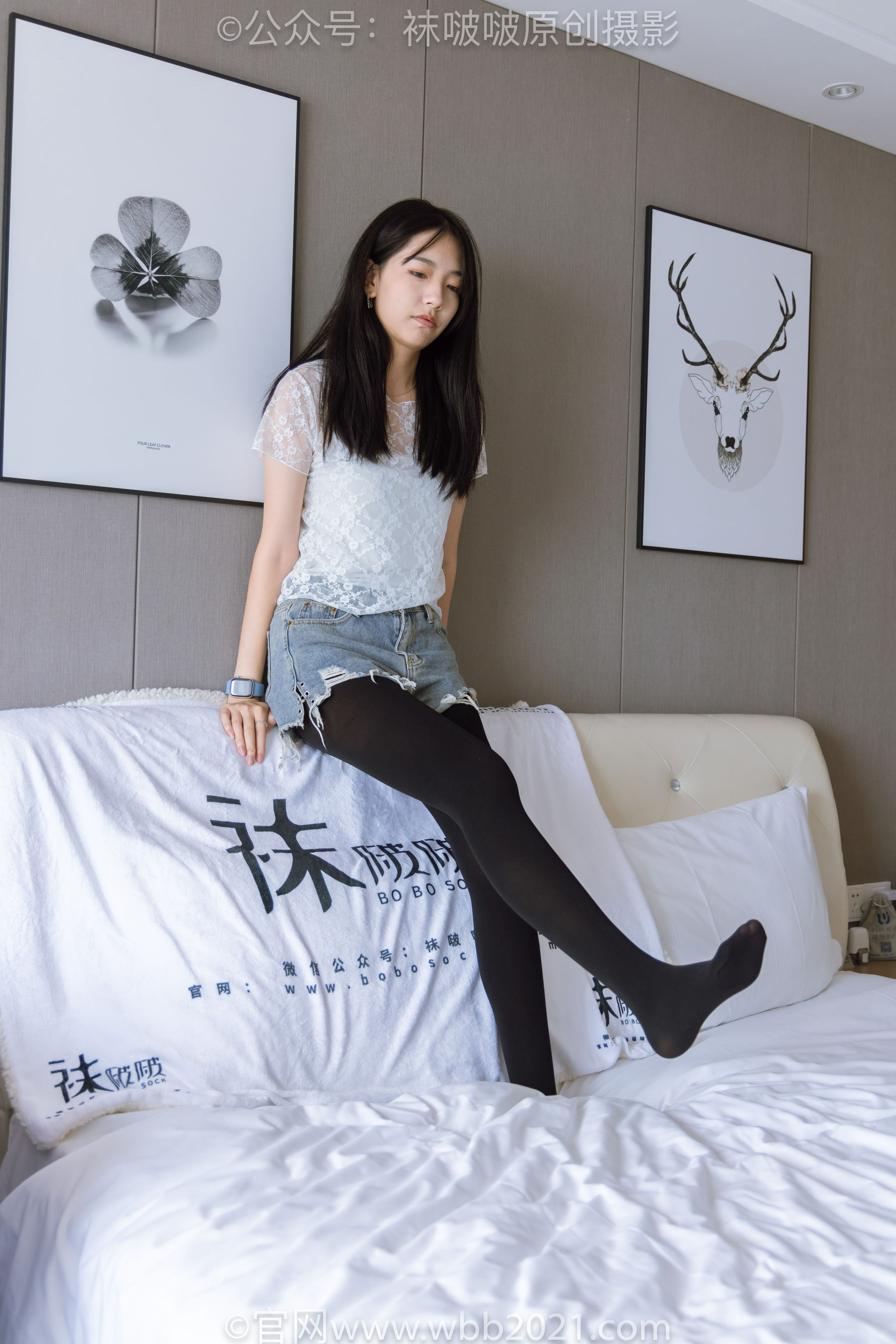 BoBoSocks袜啵啵 No.459 小甜豆 -高跟凉鞋、厚黑丝、穿鞋踩包子和橘子剧情/(150P)